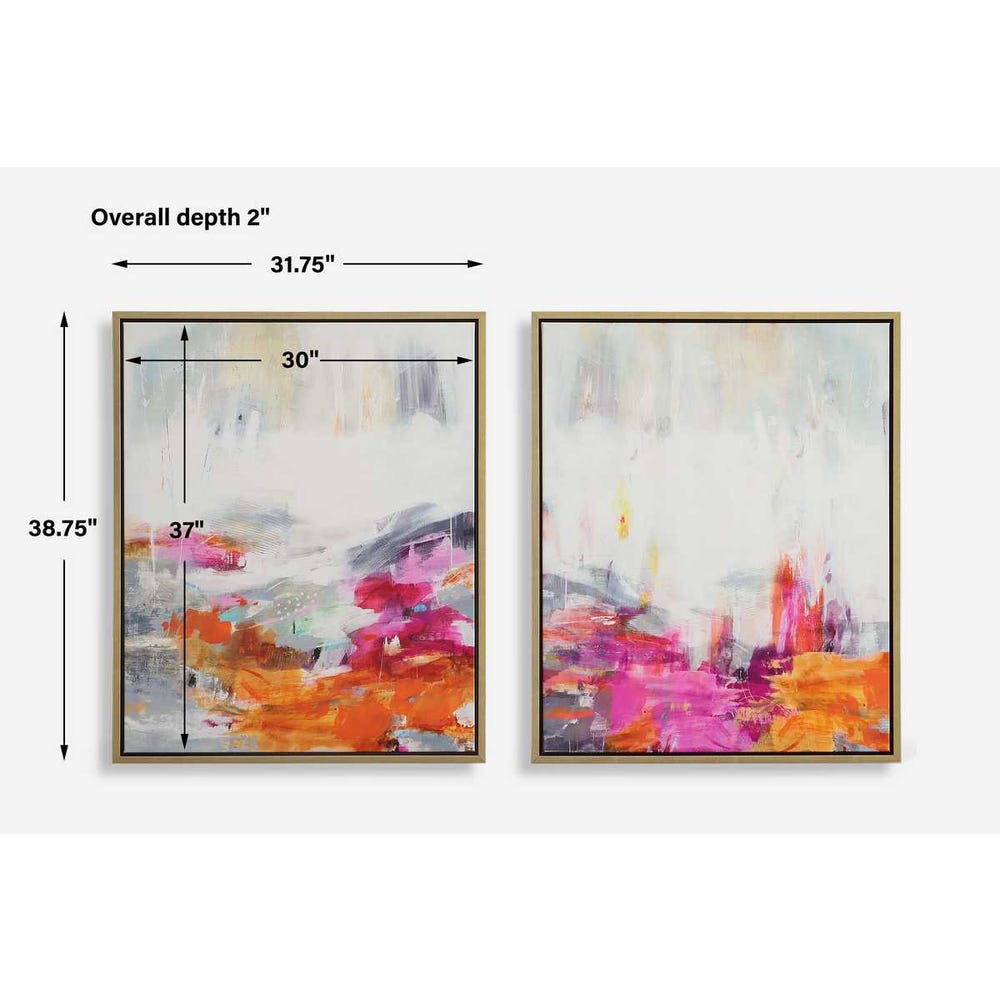 Uttermost Color Theory Framed Abstract Art - Set of 2