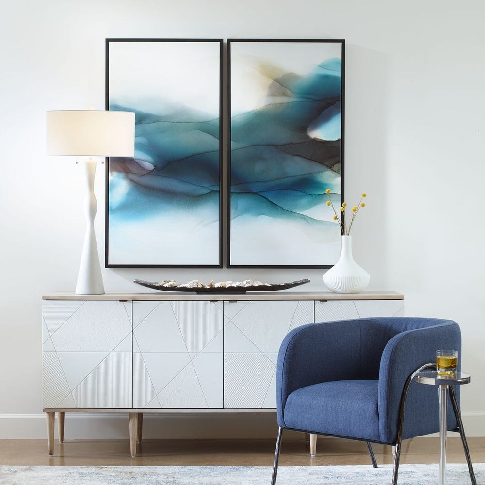 Uttermost September Desert Modern Watercolor Art - Set of 2