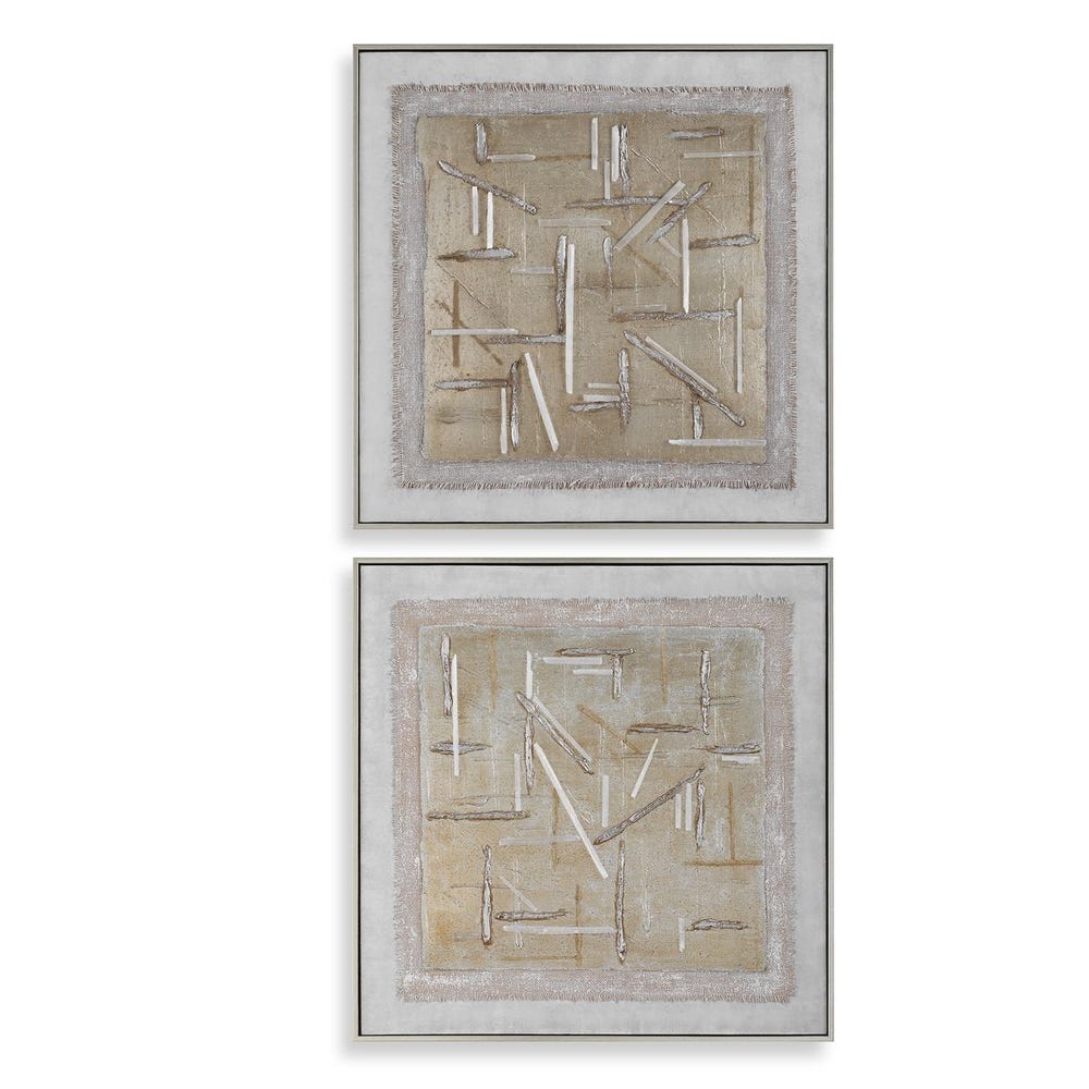 Uttermost Unpredictable Hand Painted Canvases - Set of 2