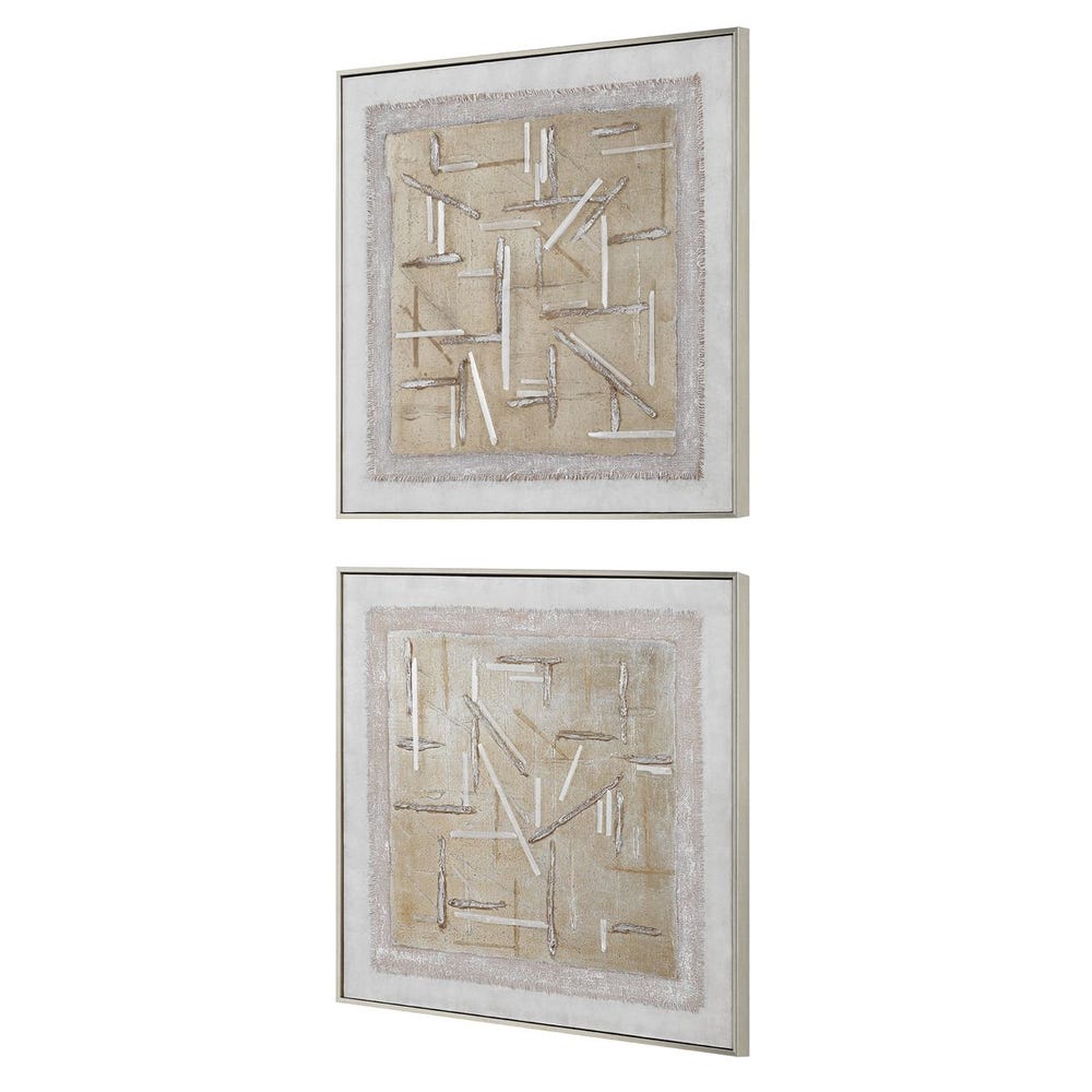 Uttermost Unpredictable Hand Painted Canvases - Set of 2