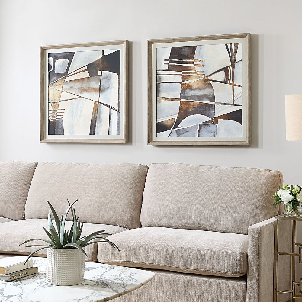 Uttermost Vetrina Framed Abstract Prints - Set of 2