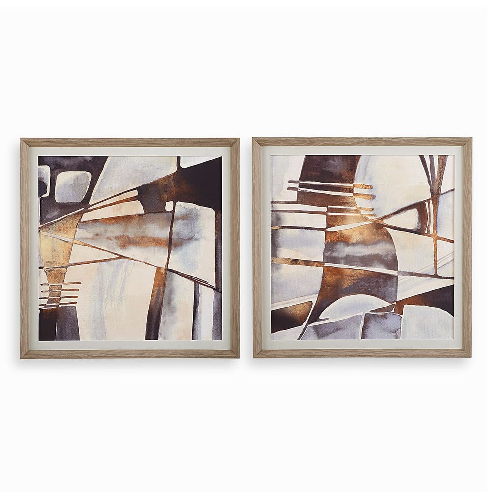 Uttermost Vetrina Framed Abstract Prints - Set of 2