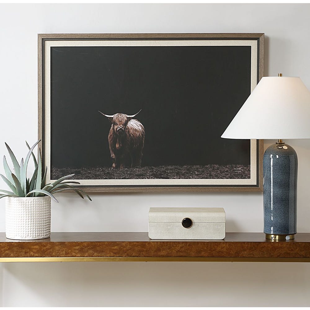 Uttermost King of The Hill Framed Bovine Print