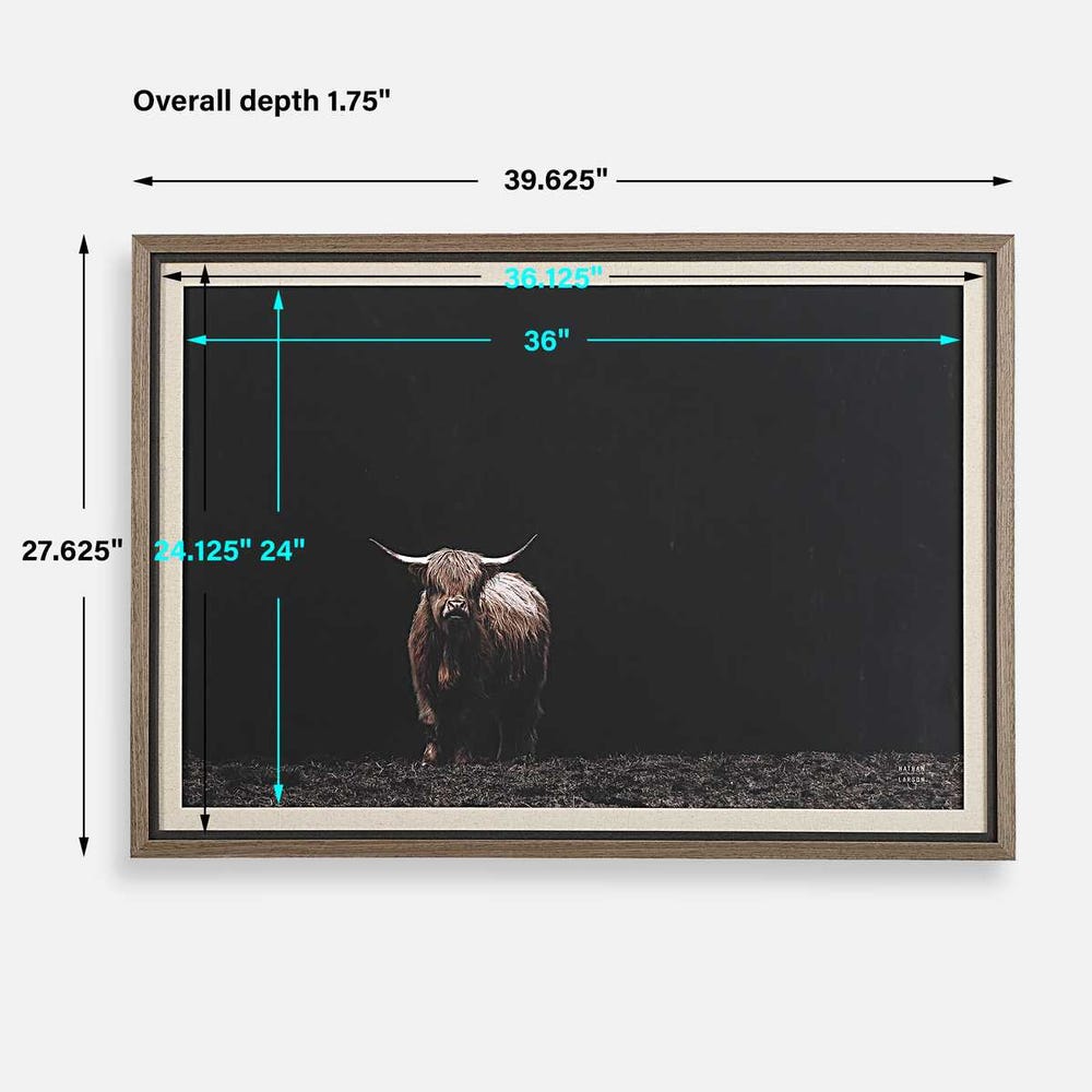 Uttermost King of The Hill Framed Bovine Print