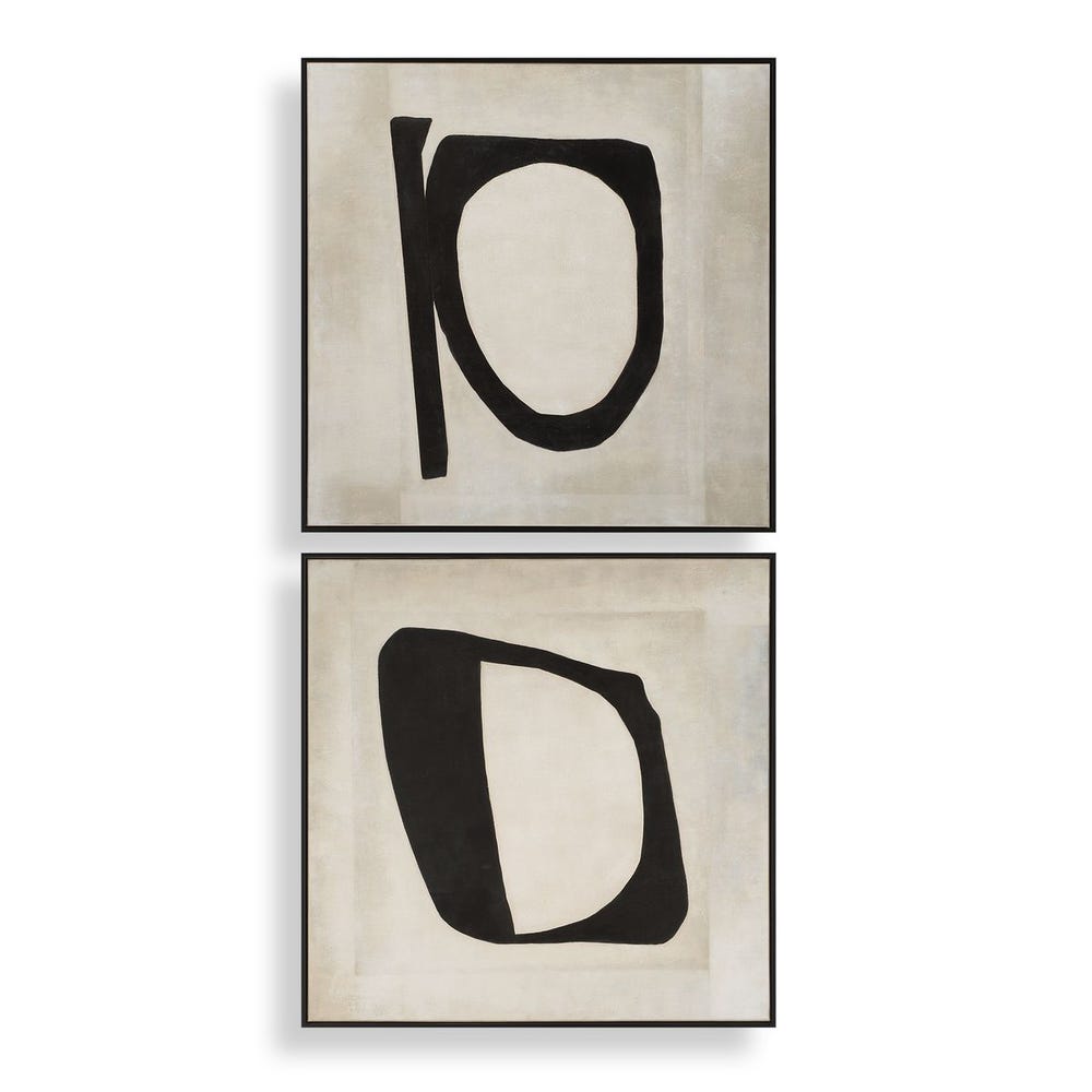 Uttermost Characters Abstract Art - Set of 2