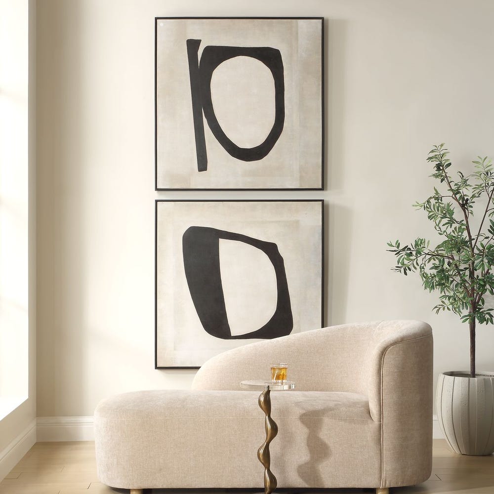 Uttermost Characters Abstract Art - Set of 2