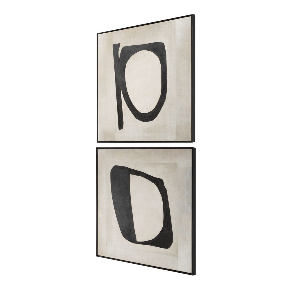 Uttermost Characters Abstract Art - Set of 2