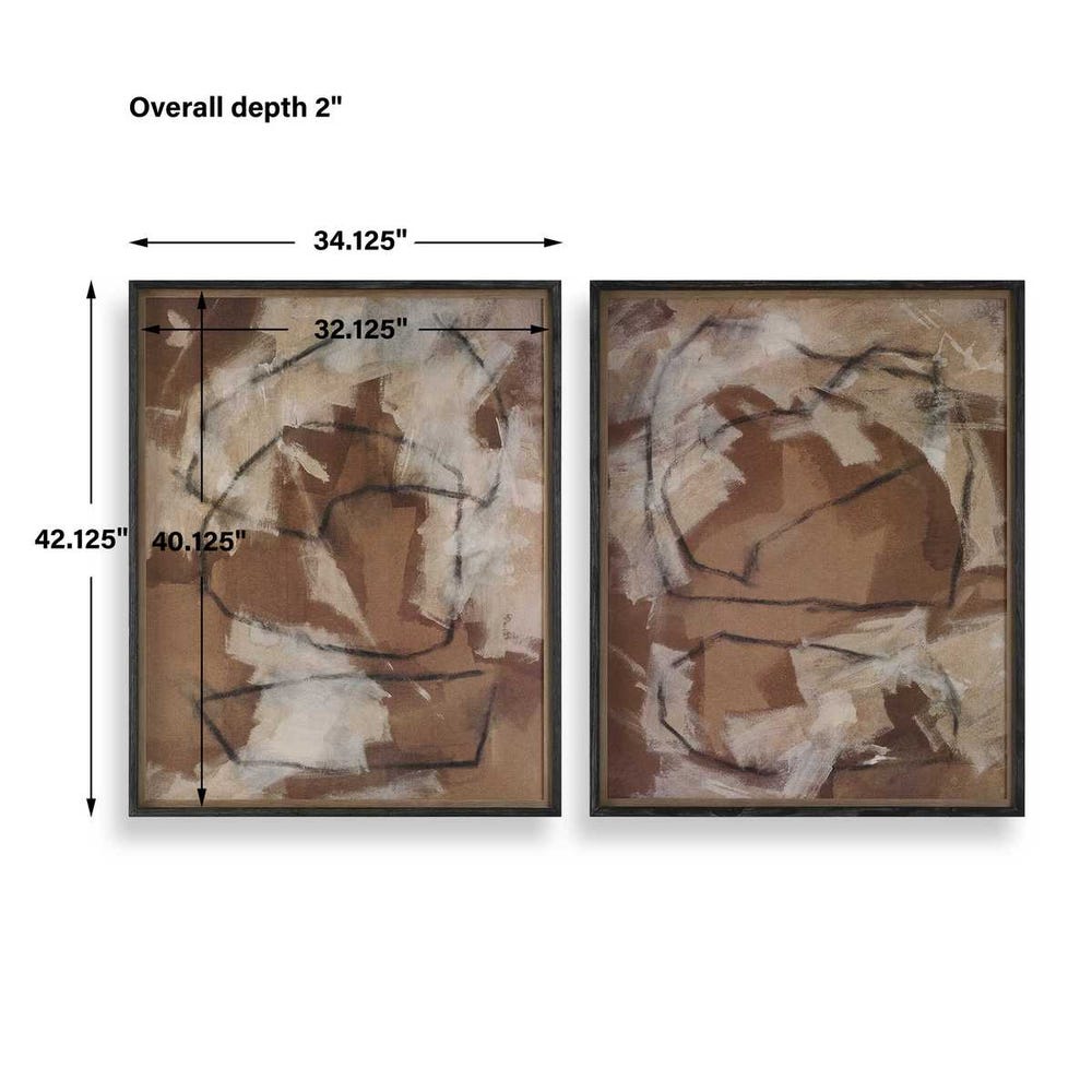 Uttermost Rush & Dash Framed Prints - Set of 2
