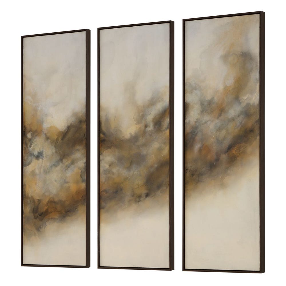 Uttermost Smoke Break Hand Painted Modern Art - Set of 3