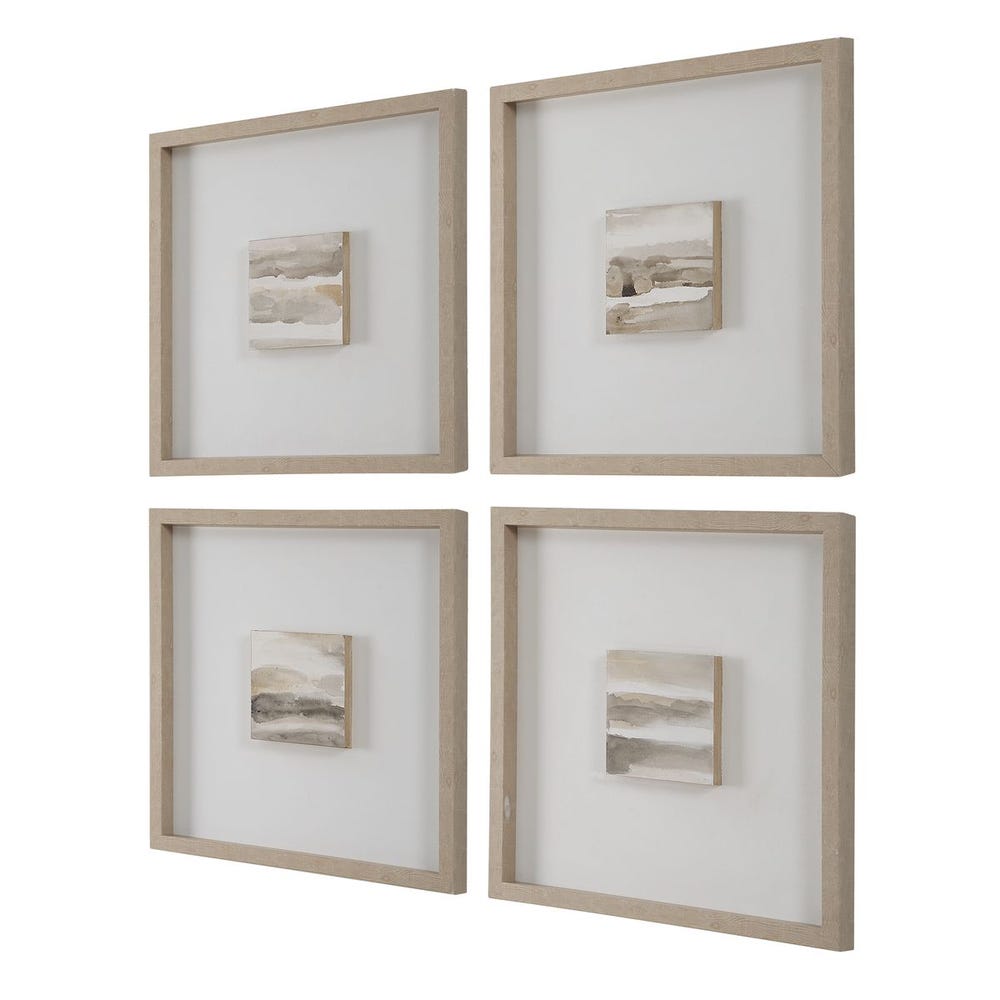 Uttermost Studying Sepia Hand Painted Canvases - Set of 4