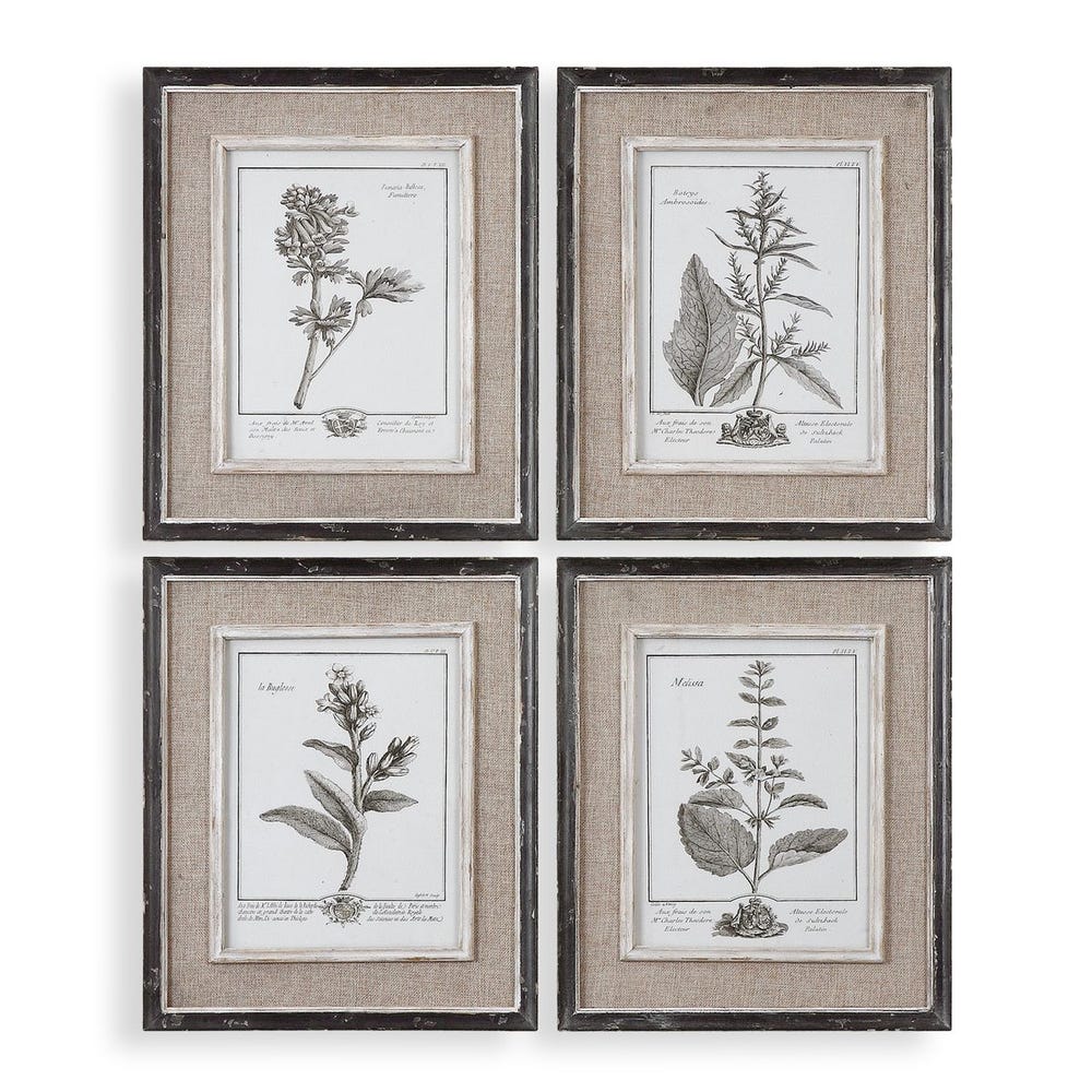 Uttermost Casual Grey Study Framed Art - Set of 4