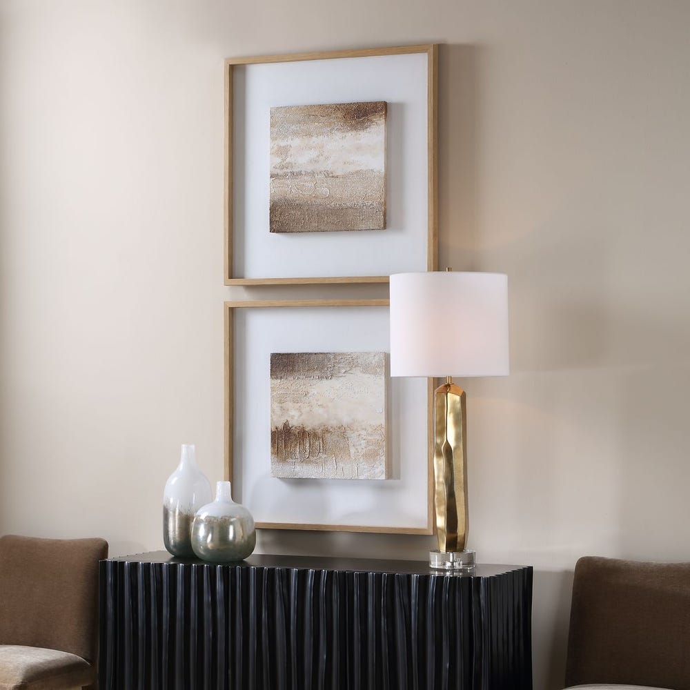 Uttermost Between Lines Abstract Painting - Set of 2