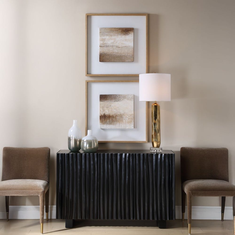 Uttermost Between Lines Abstract Painting - Set of 2