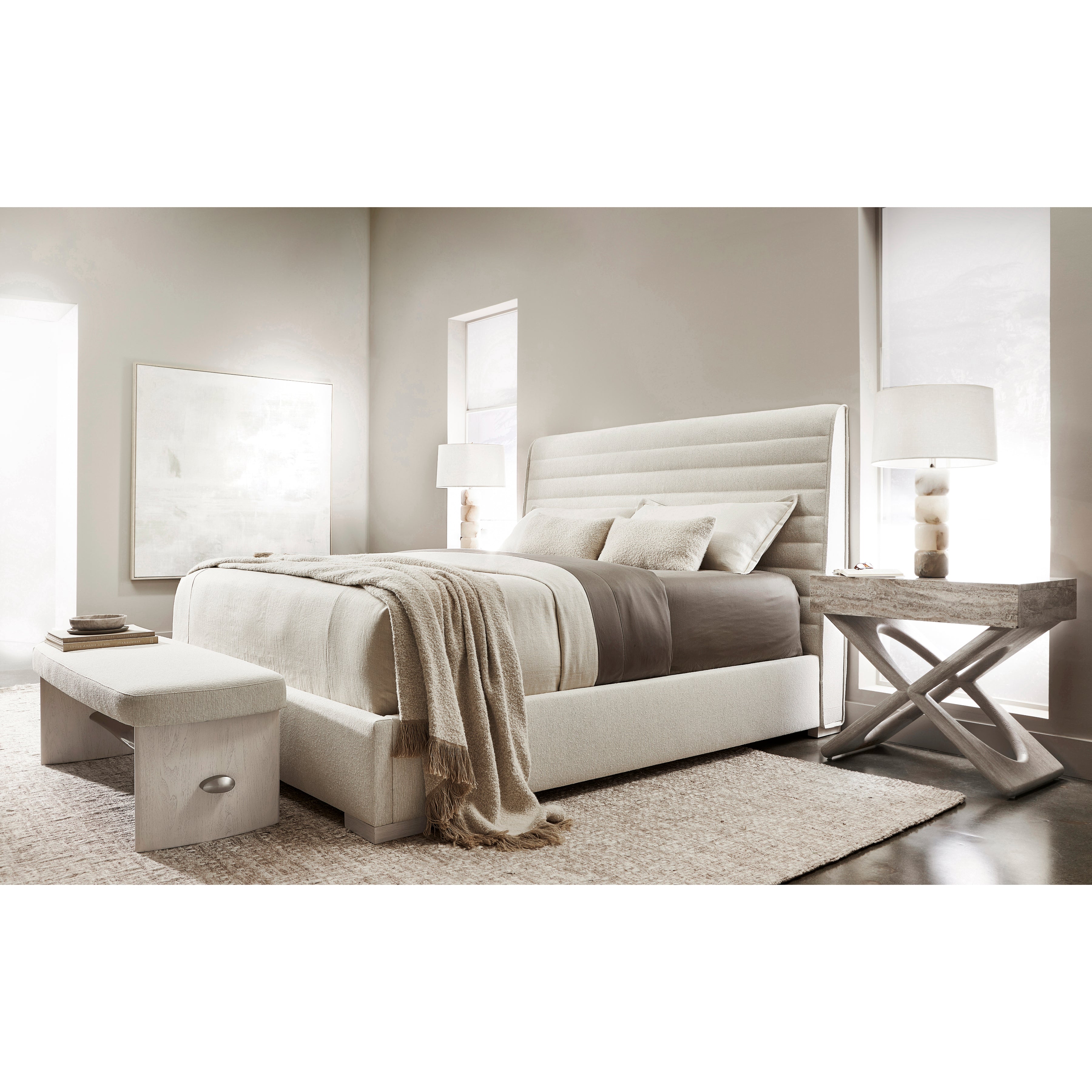 Sereno Travertine Nightstand by Bernhardt