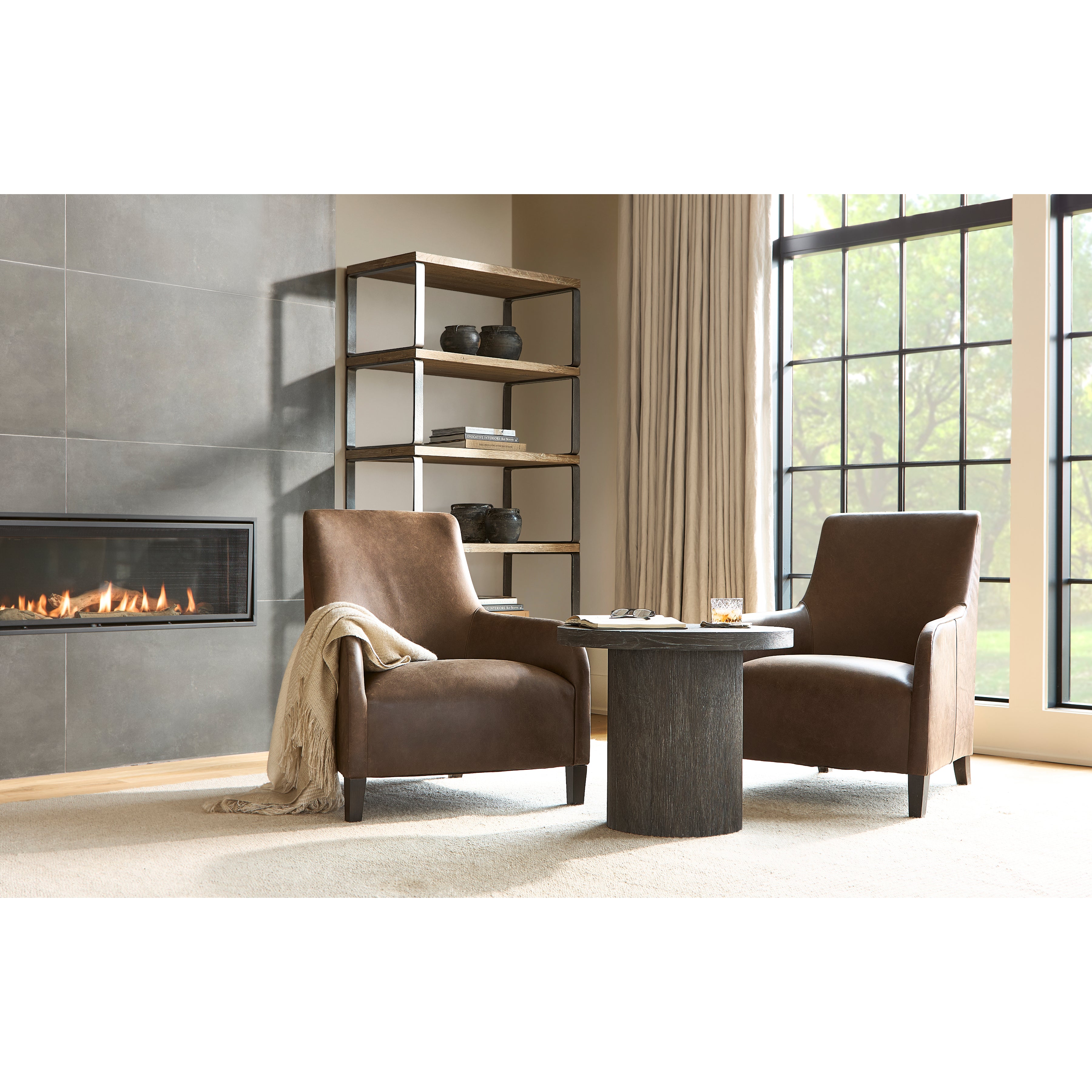 Tribeca Pedestal Side Table by Bernhardt
