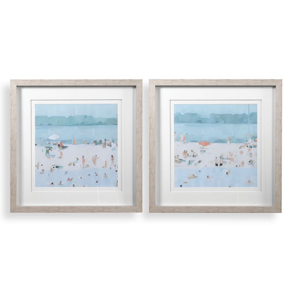 Uttermost Sea Glass Sandbar Framed Prints - Set of 2