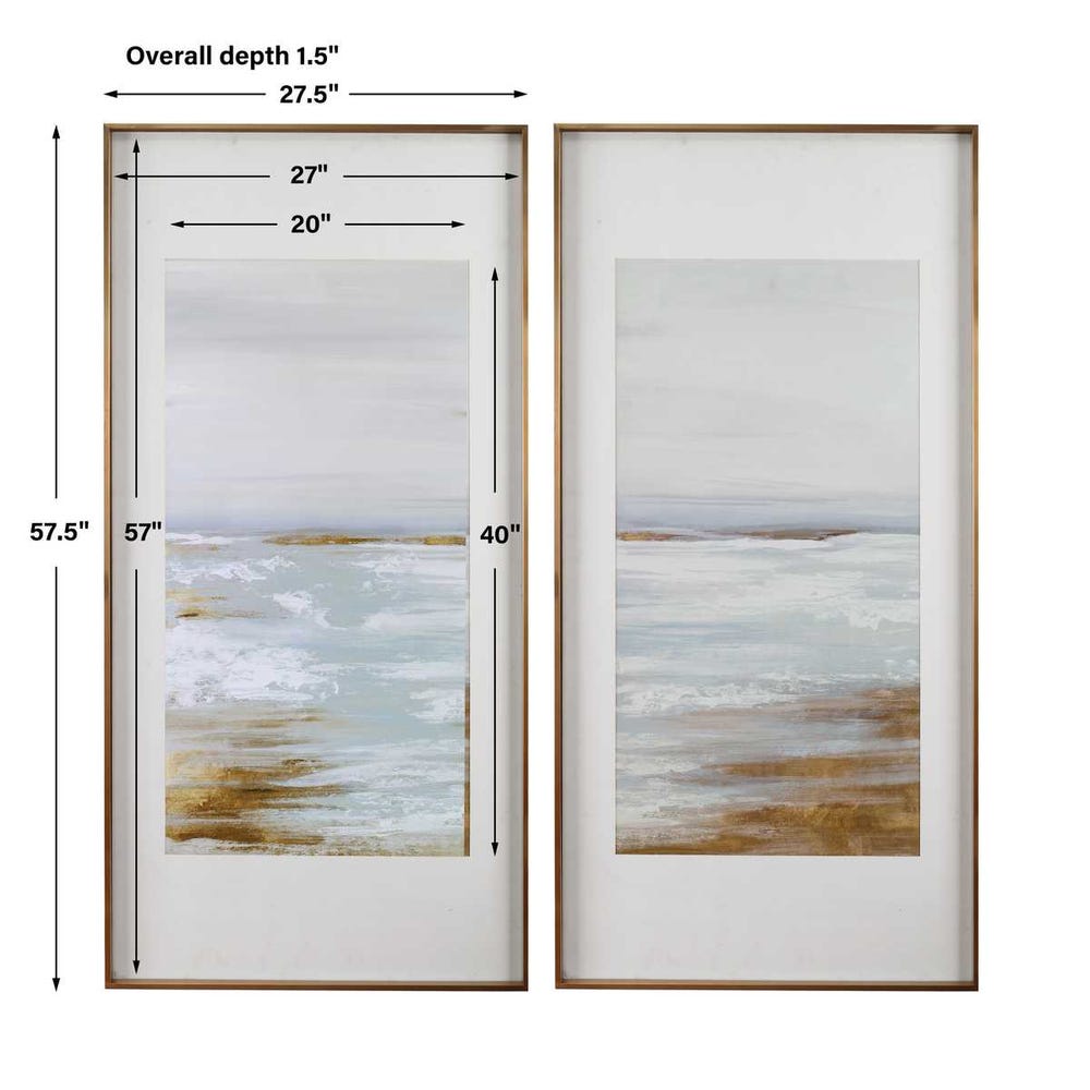 Uttermost Coastline Framed Prints - Set of 2