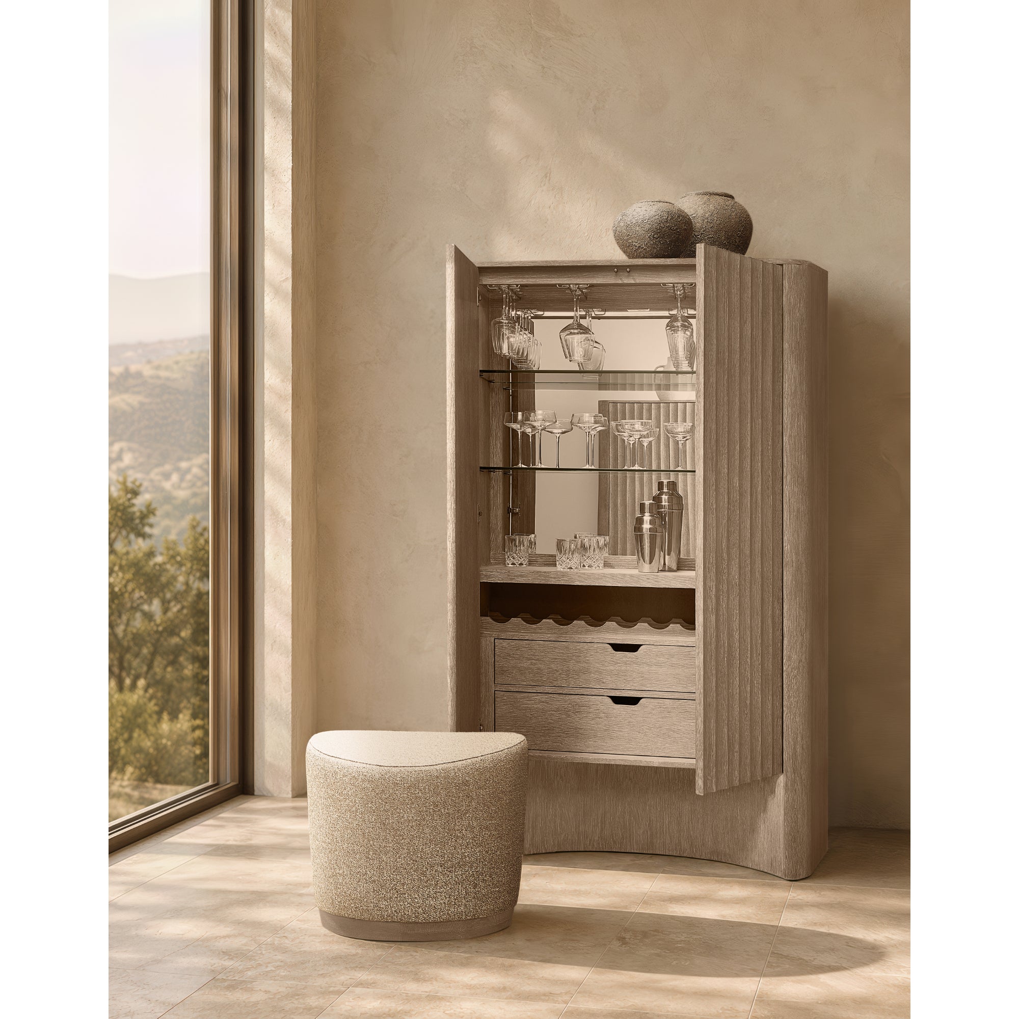 Loggia Bar Cabinet by Bernhardt