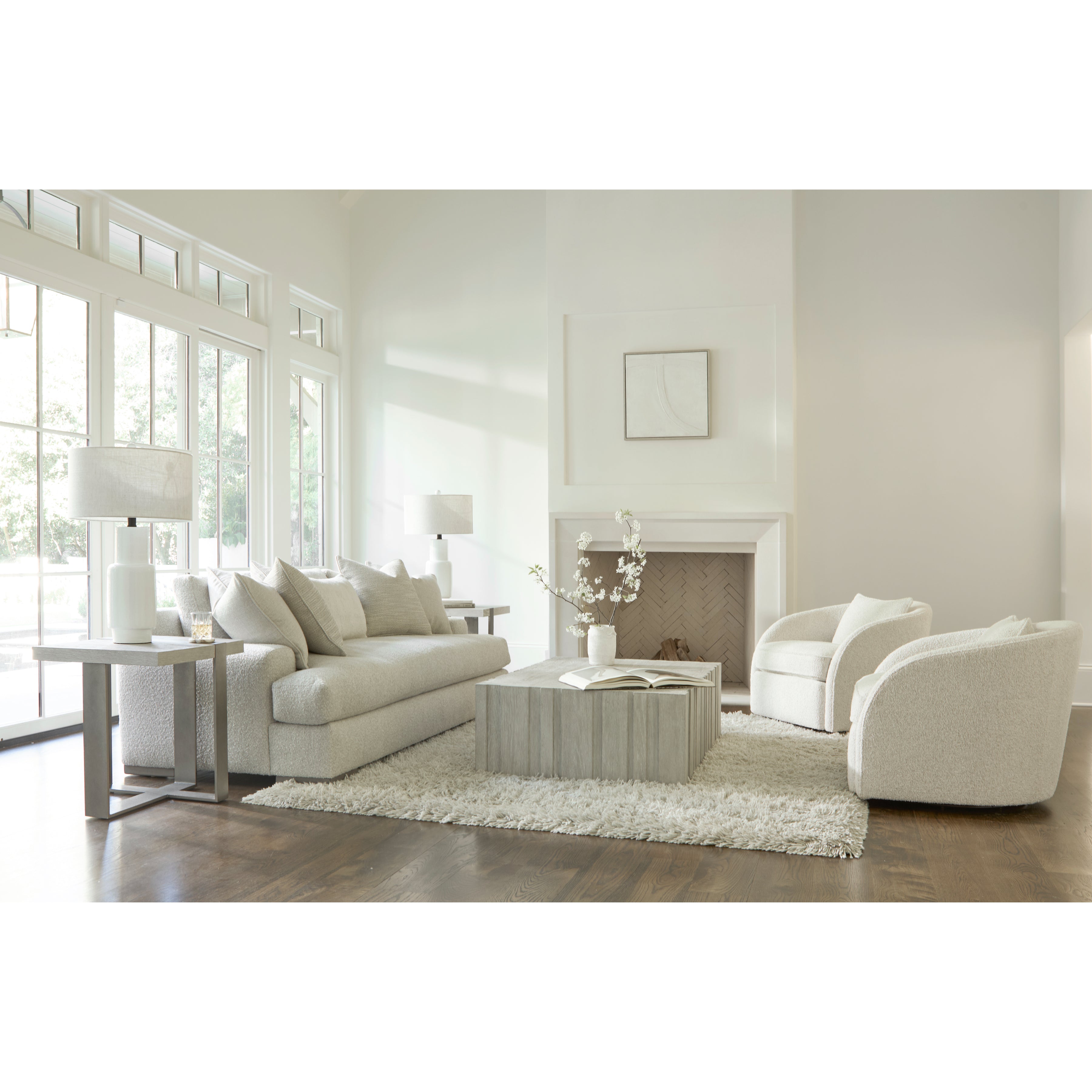 Tempo Metal Base Side Table by Bernhardt