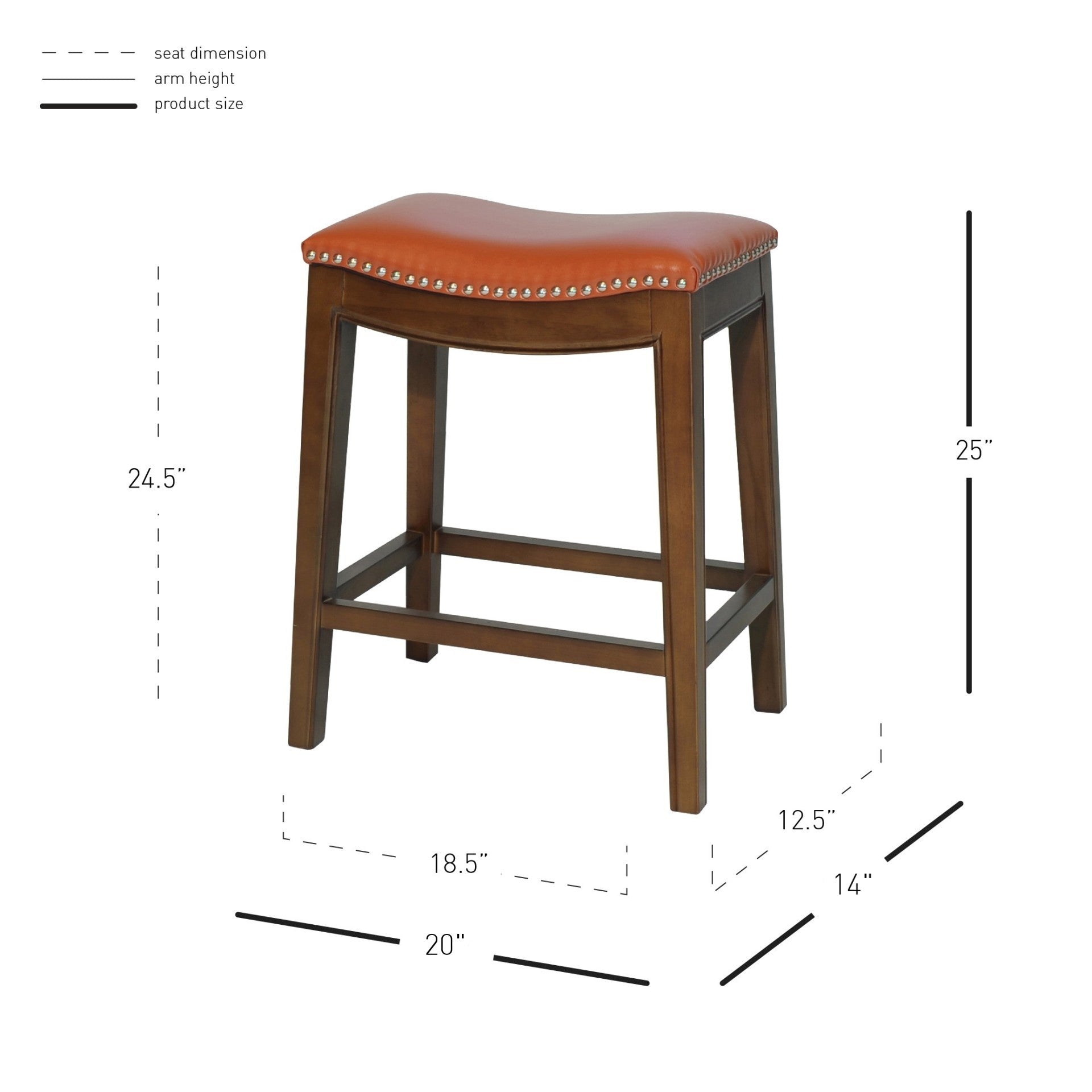 Elmo Bonded Leather Counter Stool