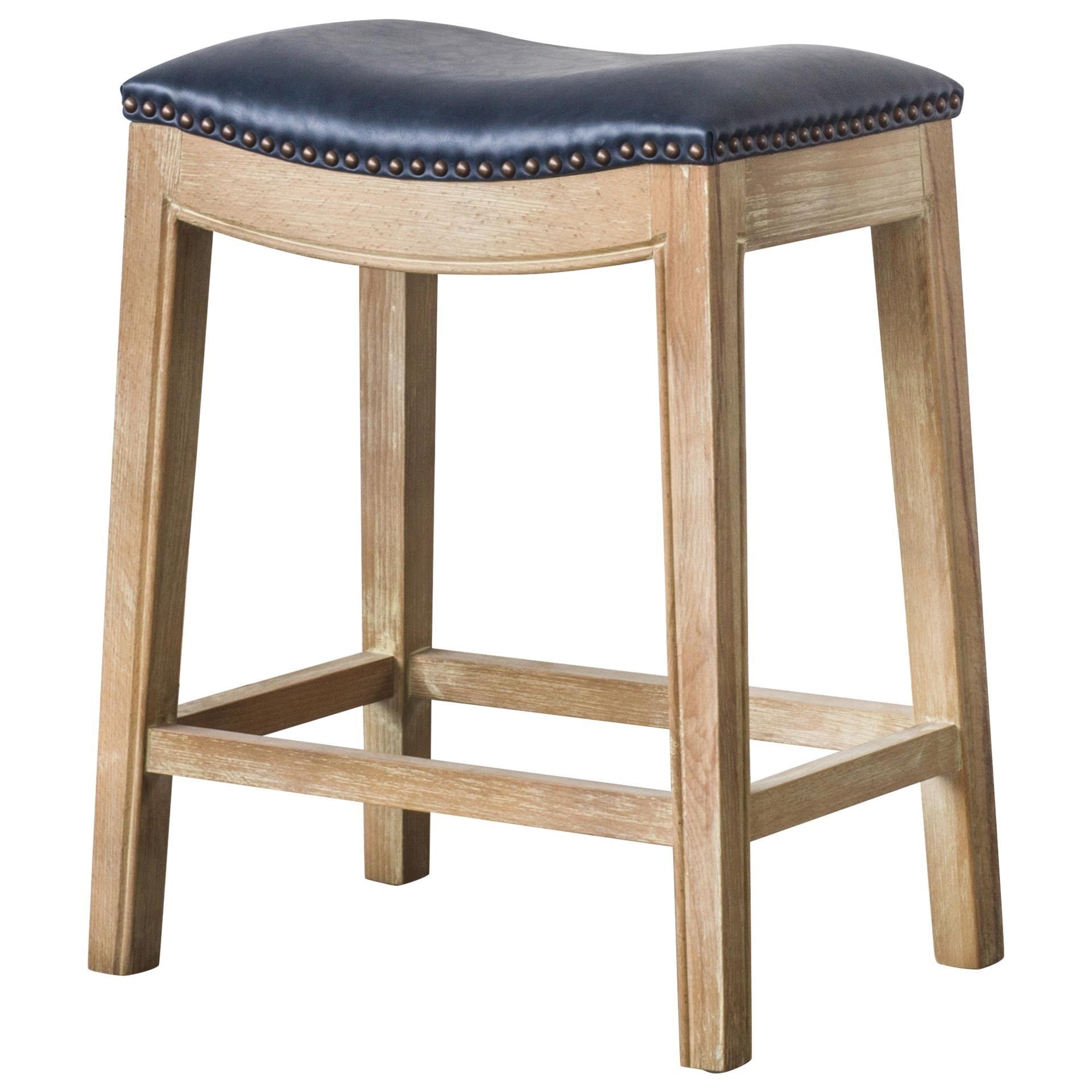 Elmo KD Bonded Leather with Weathered Smoke Legs Counter Stool Bar & Counter Stools NPD Vintage Blue , Black Friday Sale NPD Furniture Sale, Old Bones Co, Mid Century Furniture Sale, Four Hands Furniture, Black Friday Sale Elmo KD Bonded Leather with Weathered Smoke Legs Counter Stool,Gus Sale, Perigold Elmo KD Bonded Leather with Weathered Smoke Legs Counter Stool Bar & Counter Stools Black Friday Sale , Perigold Sale Elmo KD Bonded Leather with Weathered Smoke Legs Counter Stool,Elmo KD Bonded Leather wit