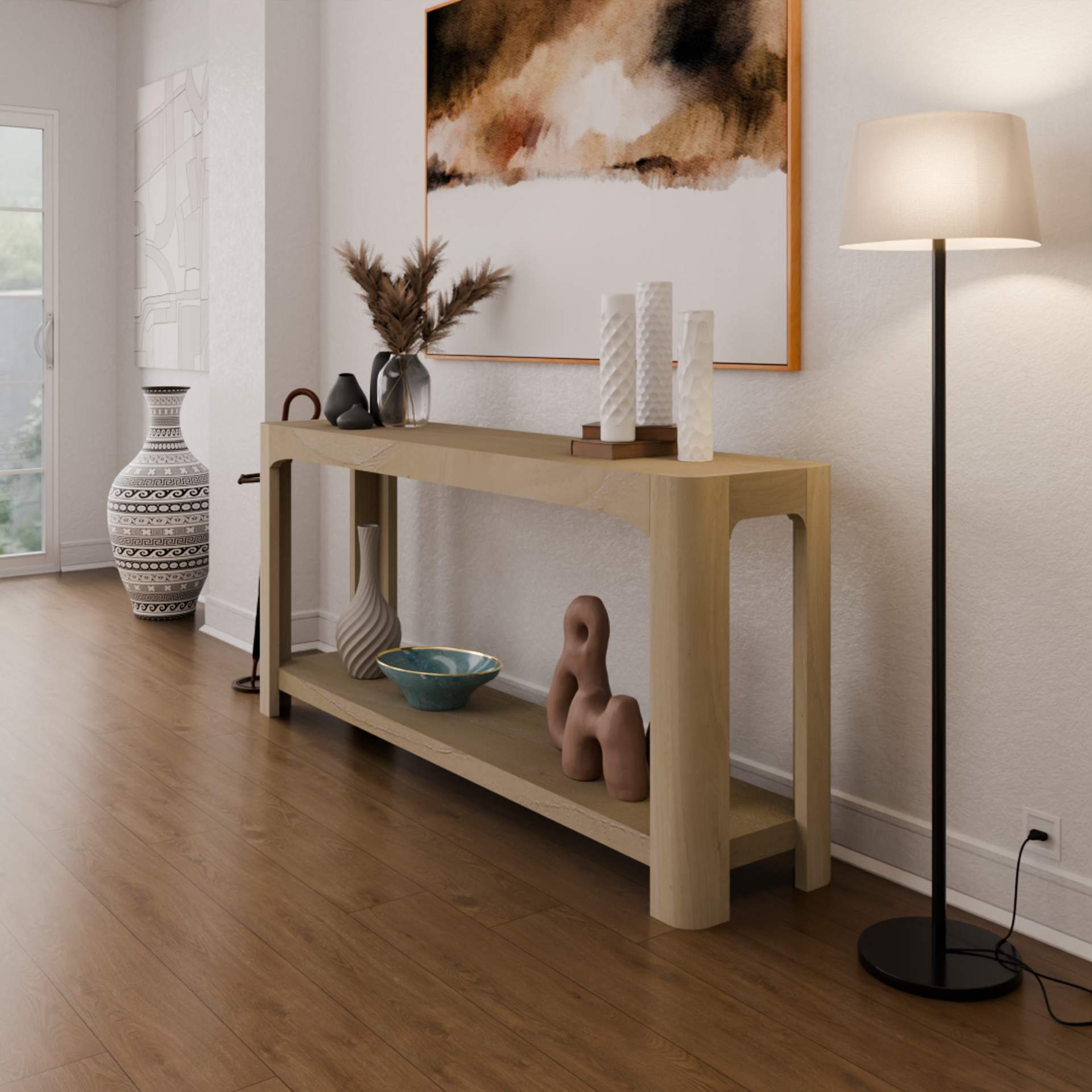 Trevin KD 66" Console Table with Shelf