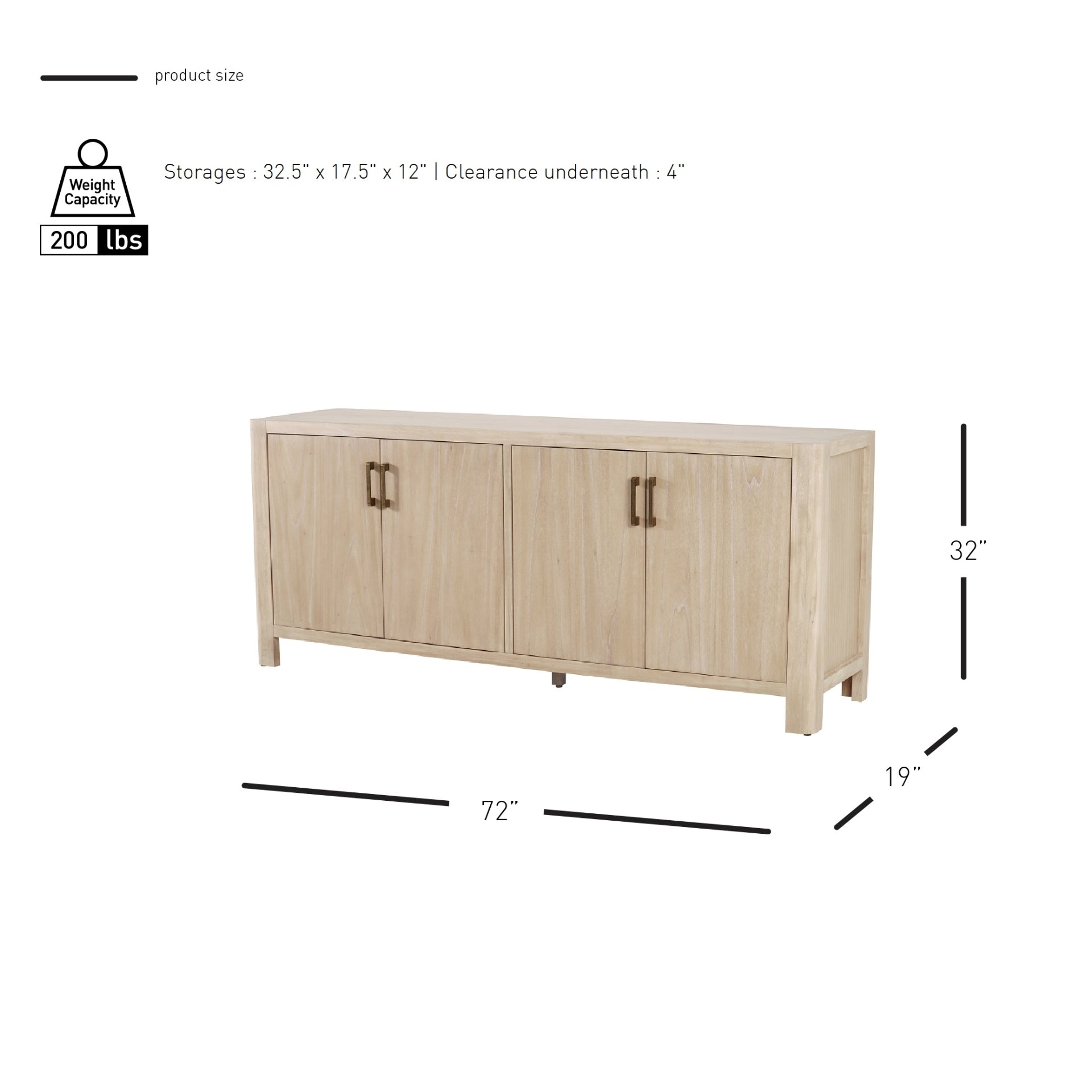 Trevin 4 Doors Buffet