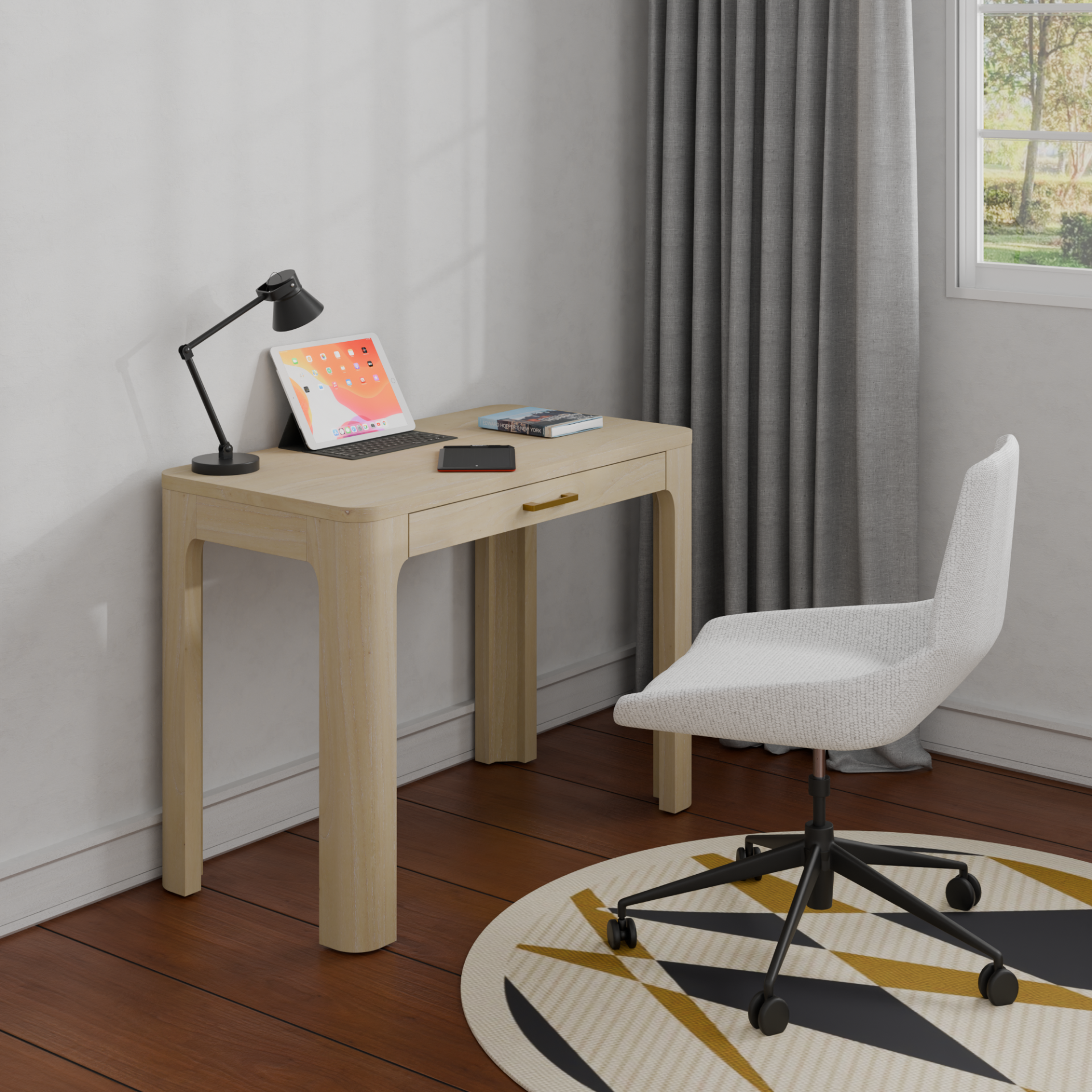 Trevin KD 1 Drawer Small Desk