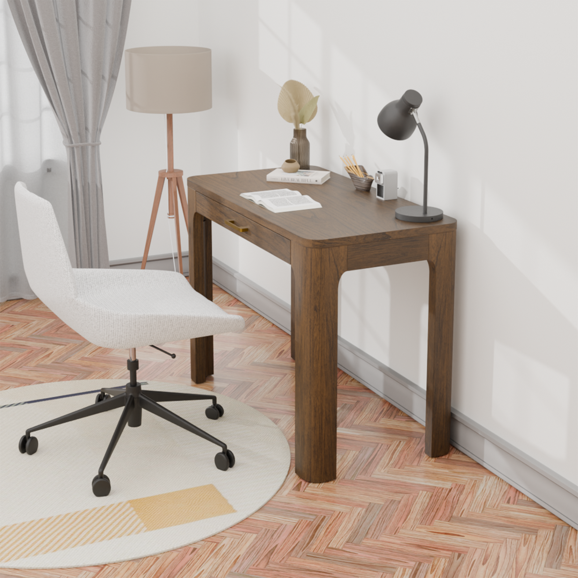 Trevin KD 1 Drawer Small Desk