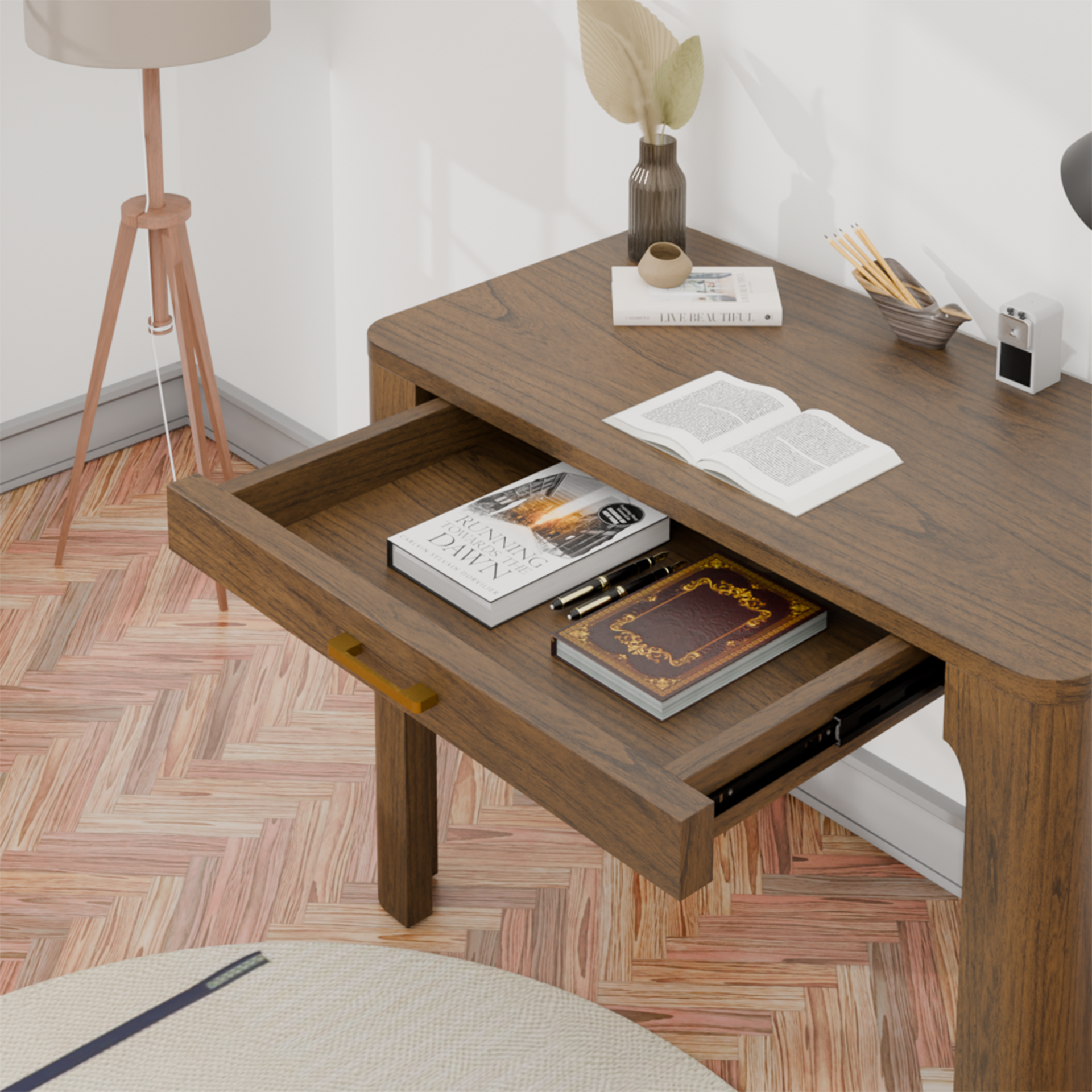Trevin KD 1 Drawer Small Desk
