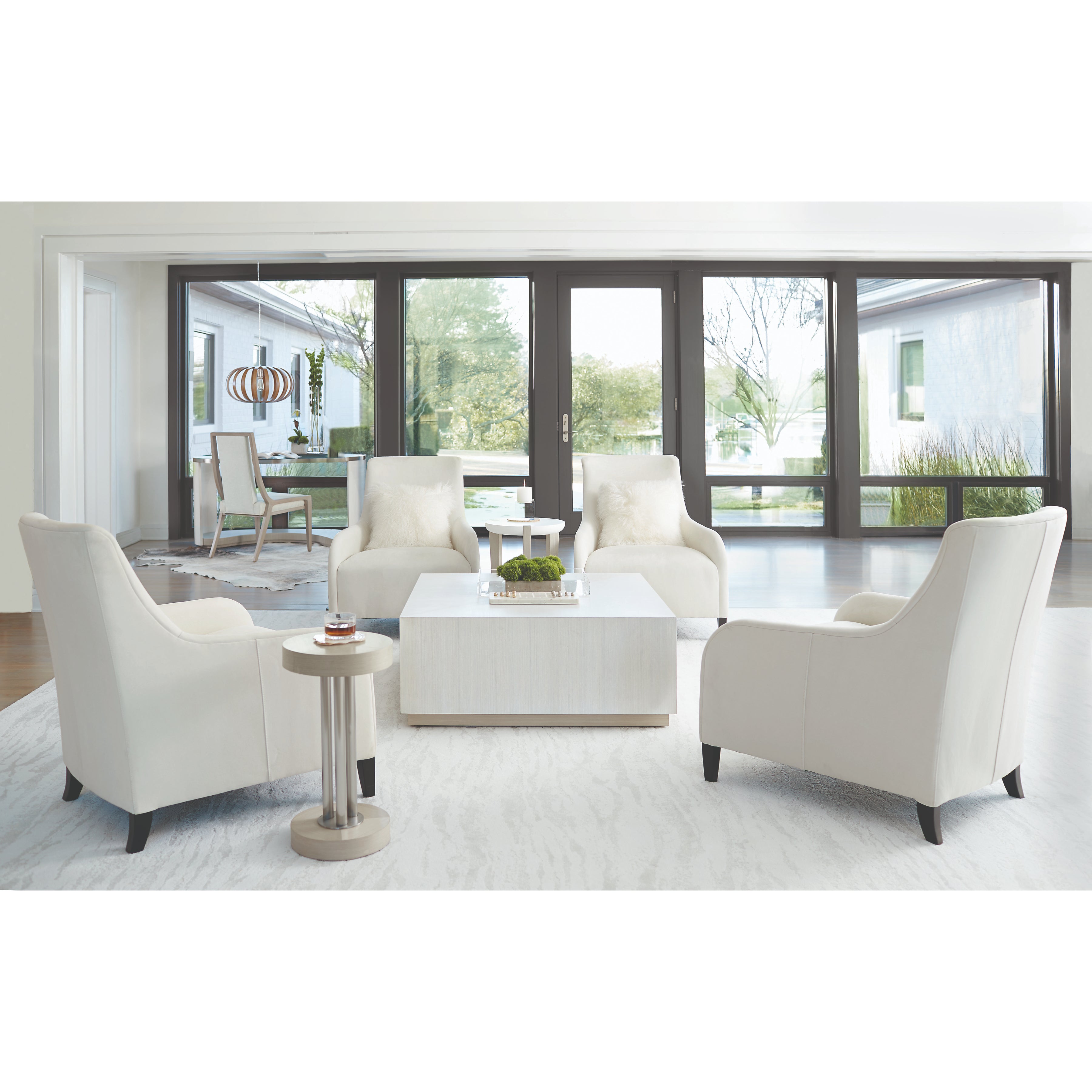 Axiom Round 3-Legged Chairside Table by Bernhardt