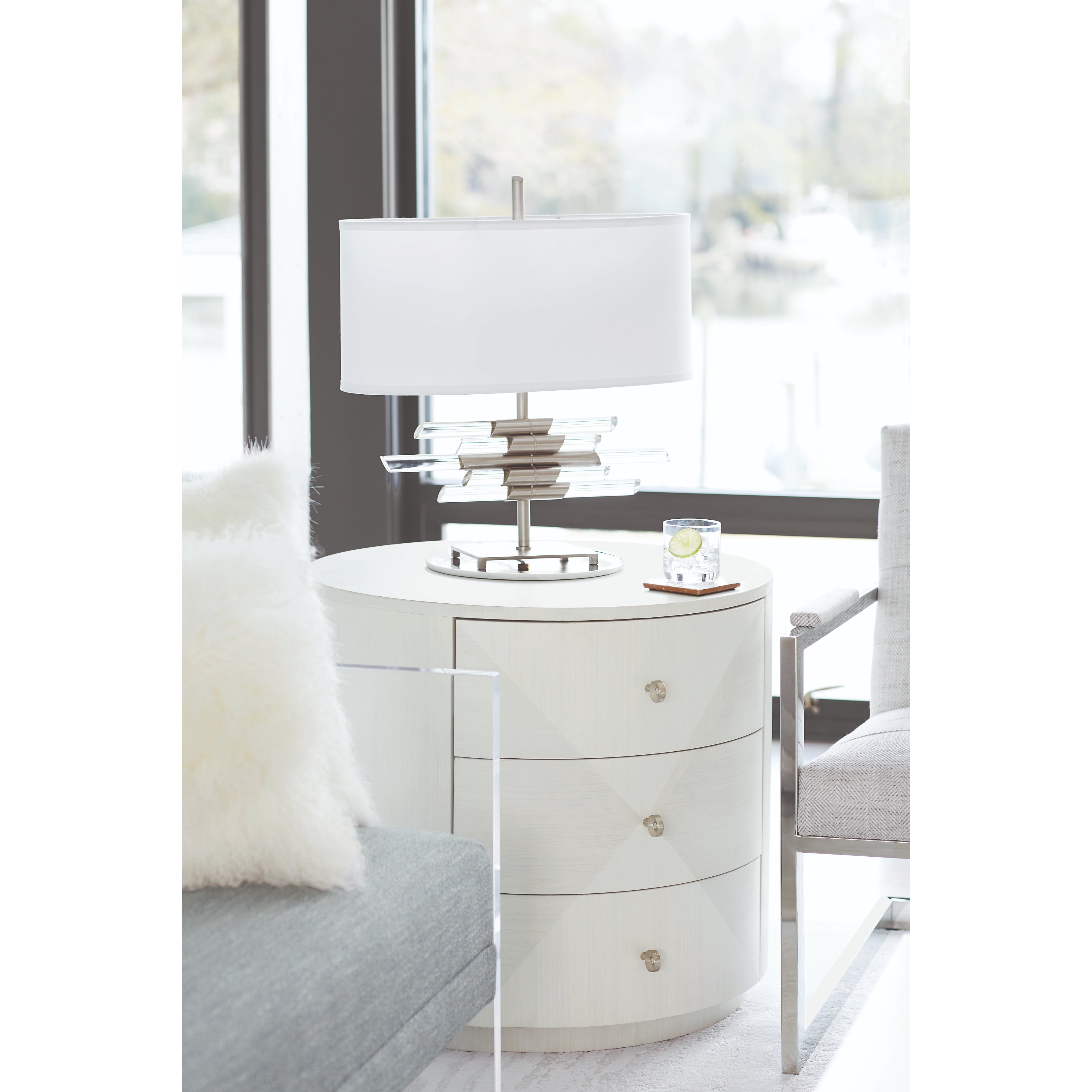 Axiom Round Chairside Table by Bernhardt