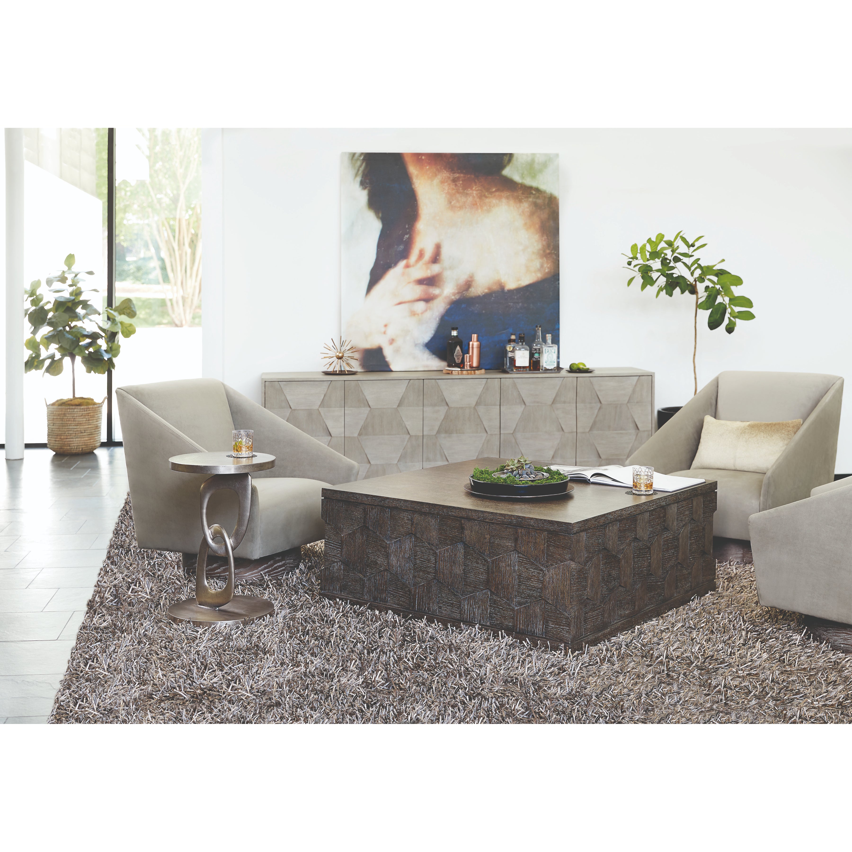Linea Square Cocktail Table by Bernhardt