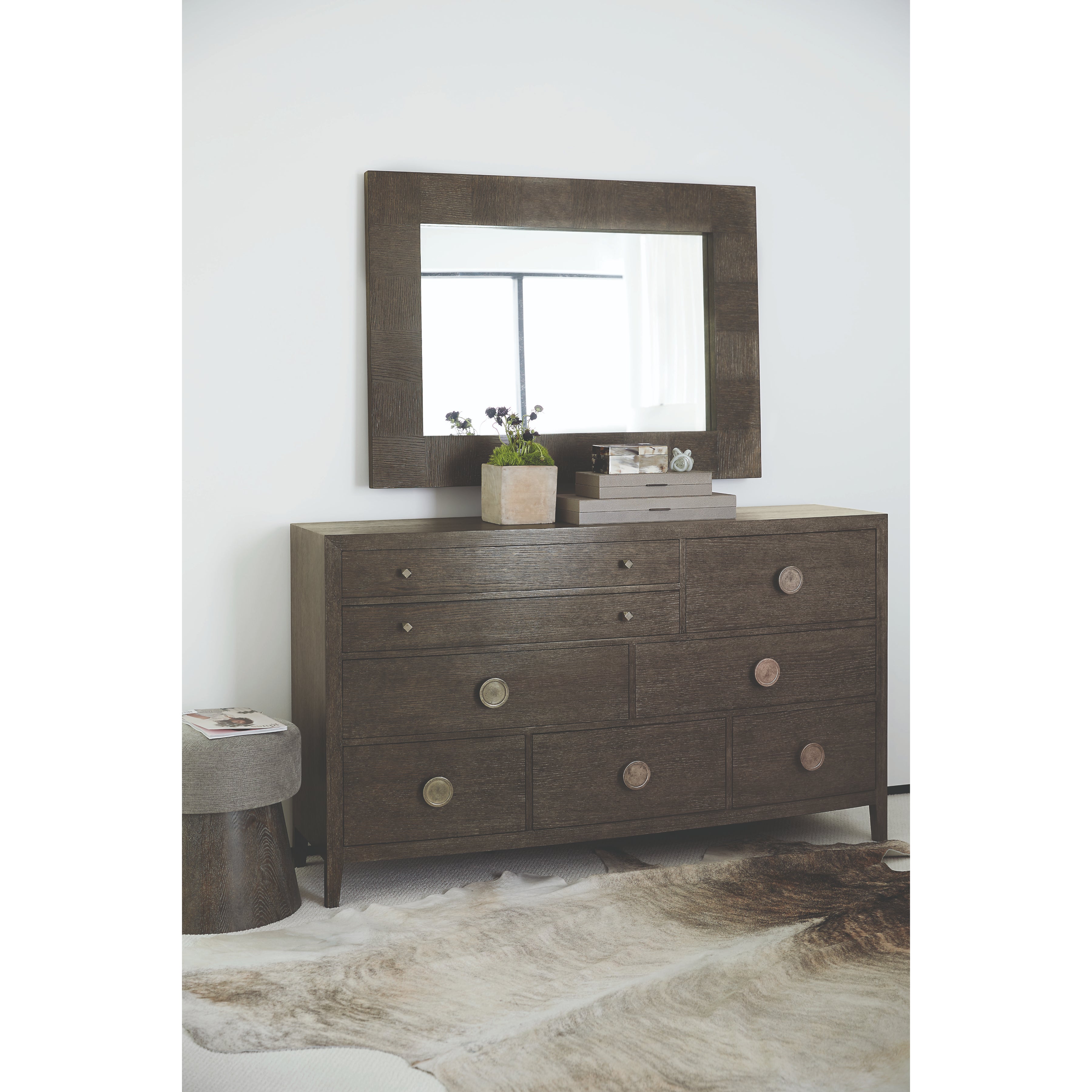 Cerused Charcoal Linea Dresser by Bernhardt