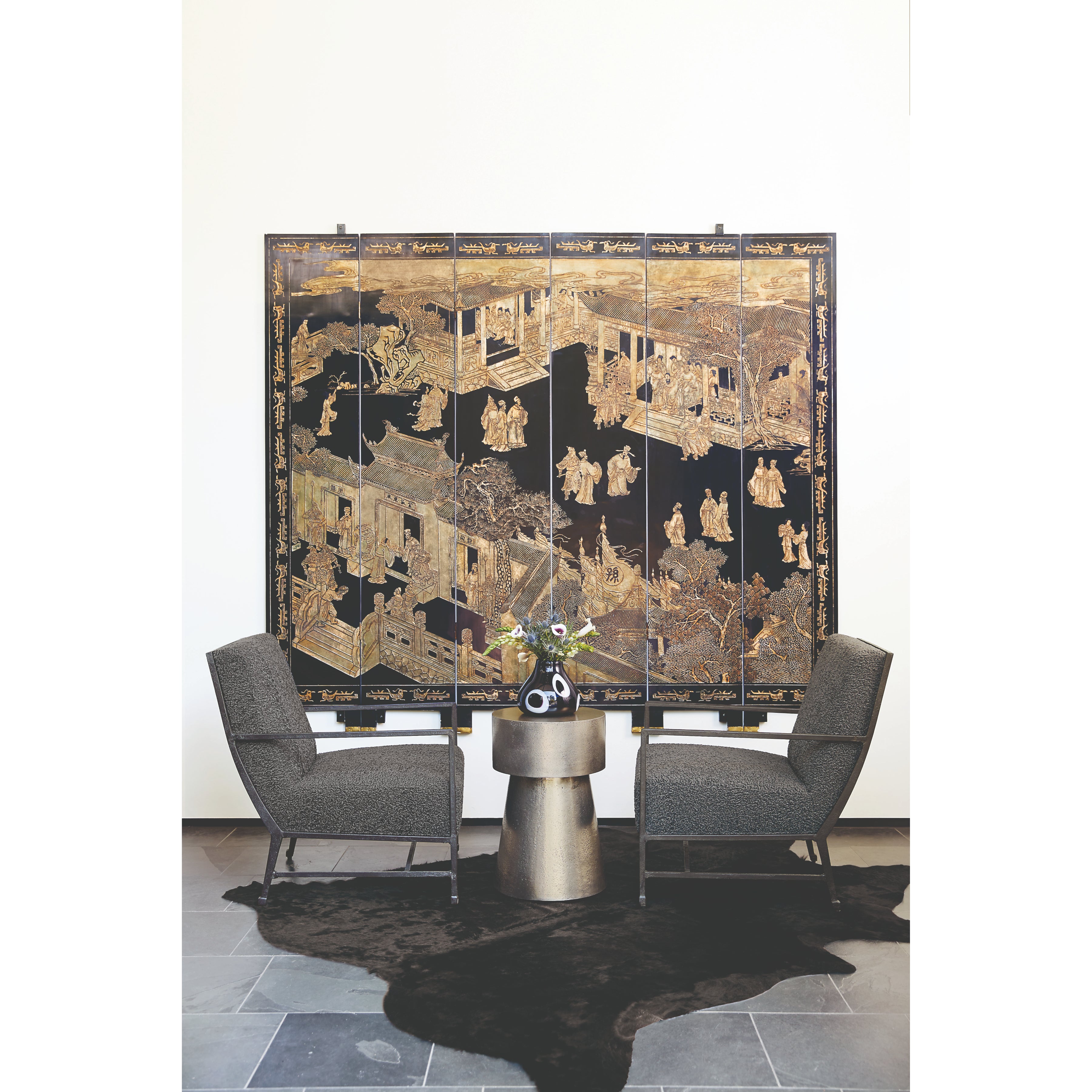 Linea Metal Round Side Table by Bernhardt