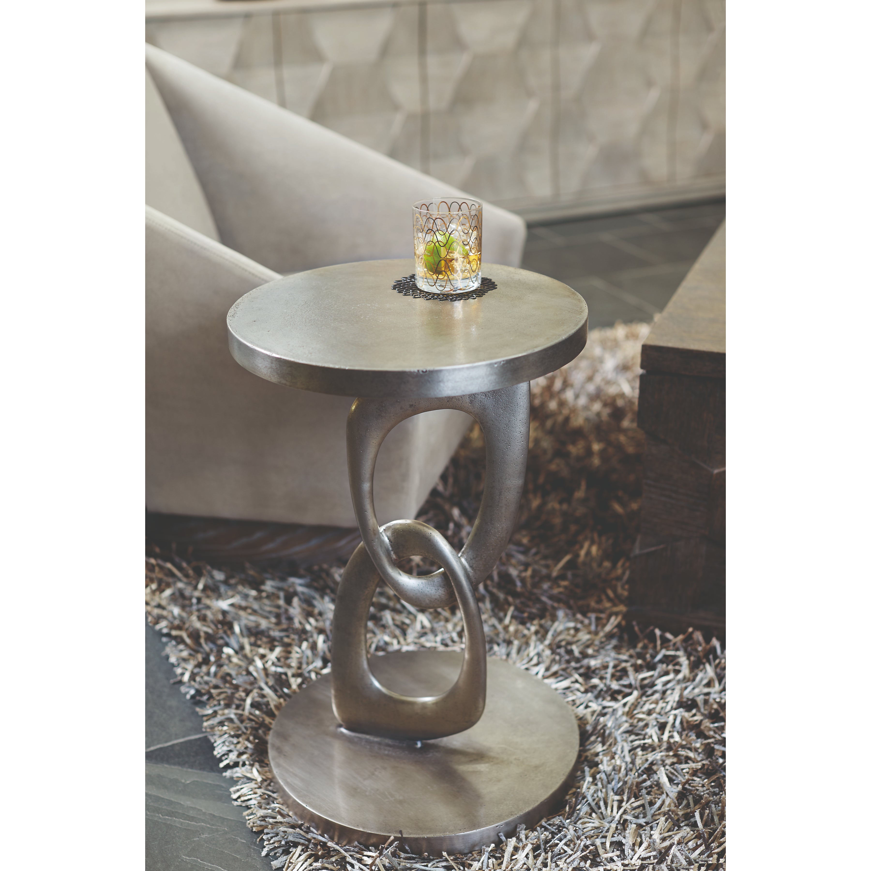 Linea Pedestal Side Table by Bernhardt