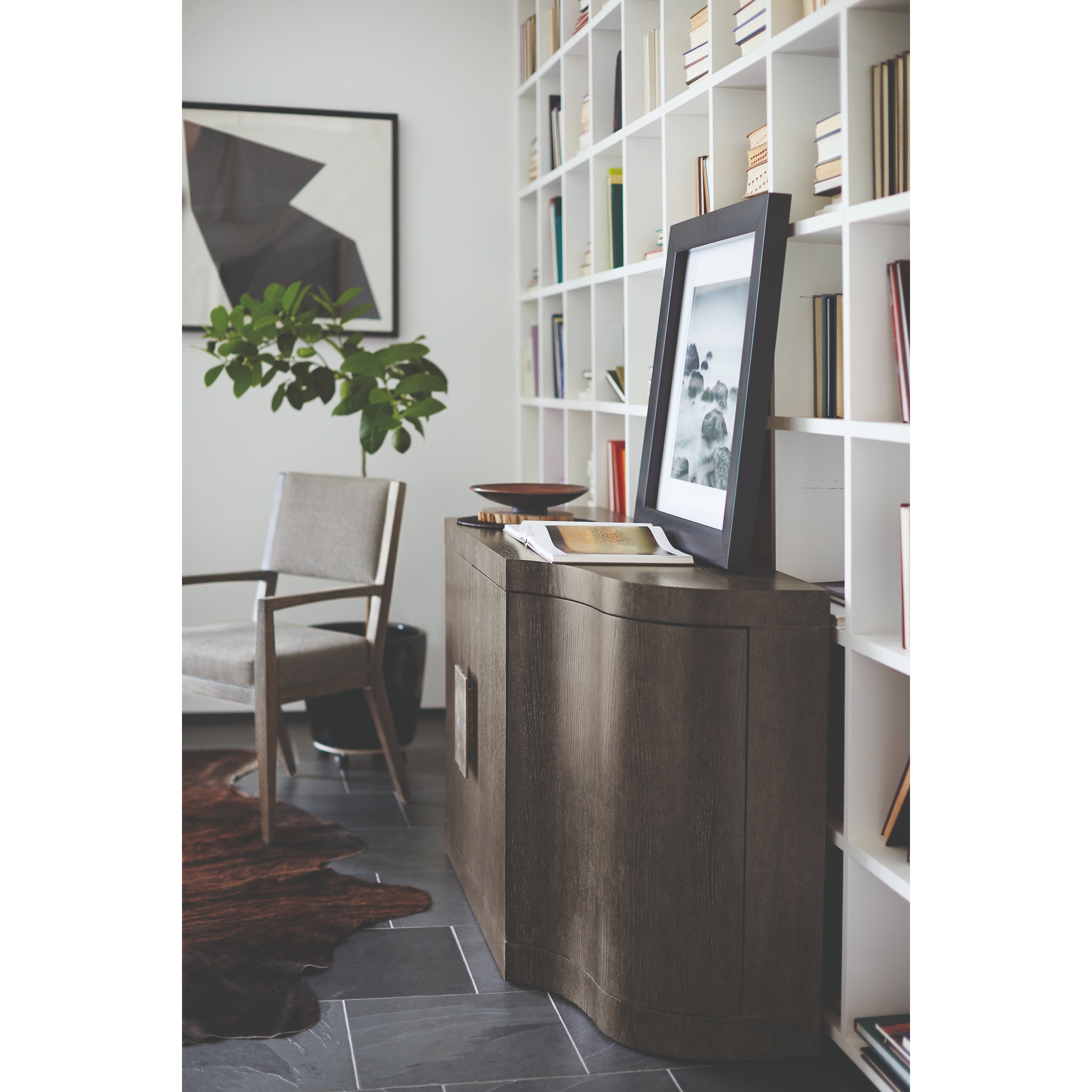 Cerused Charcoal Linea Buffet by Bernhardt