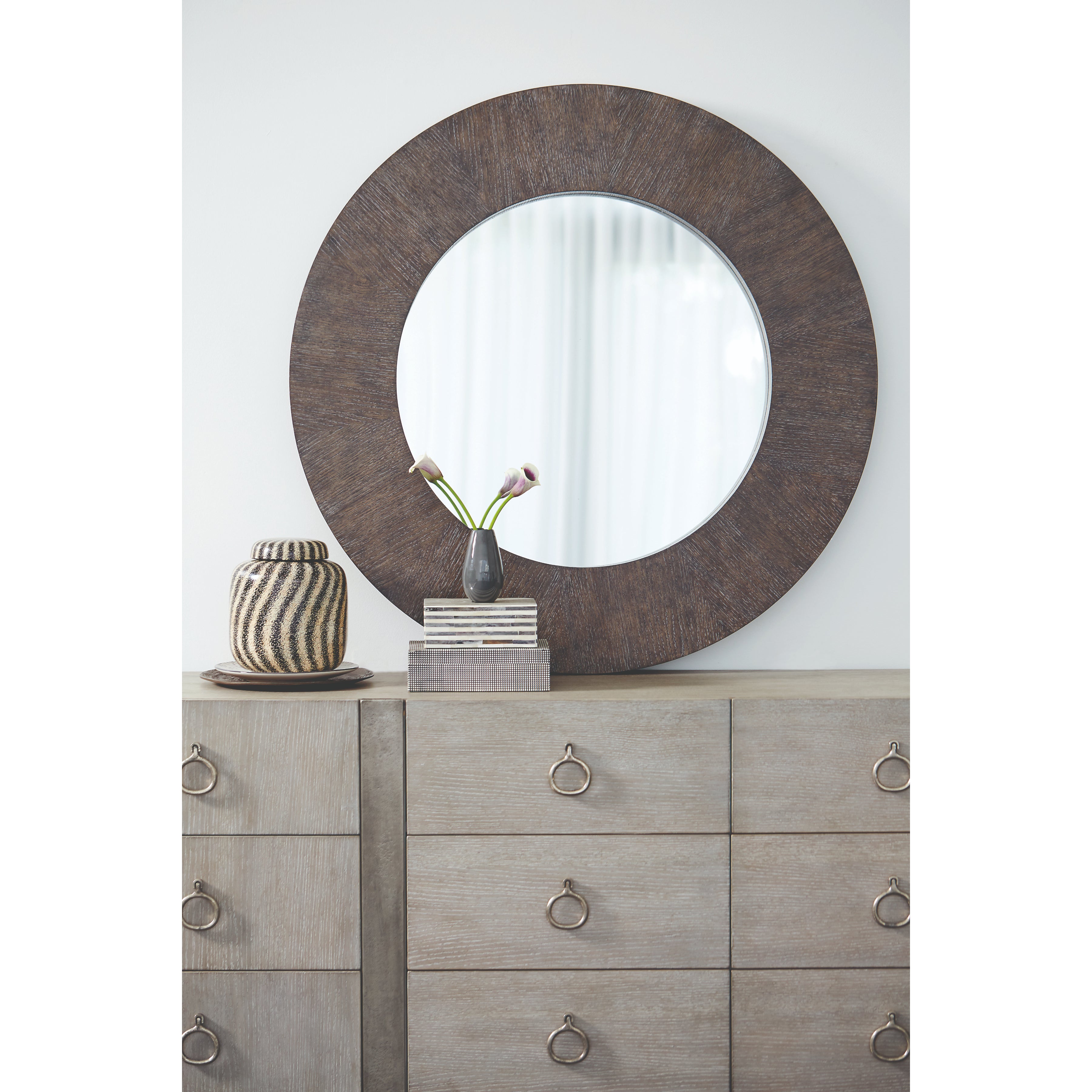 Linea Round Mirror by Bernhardt