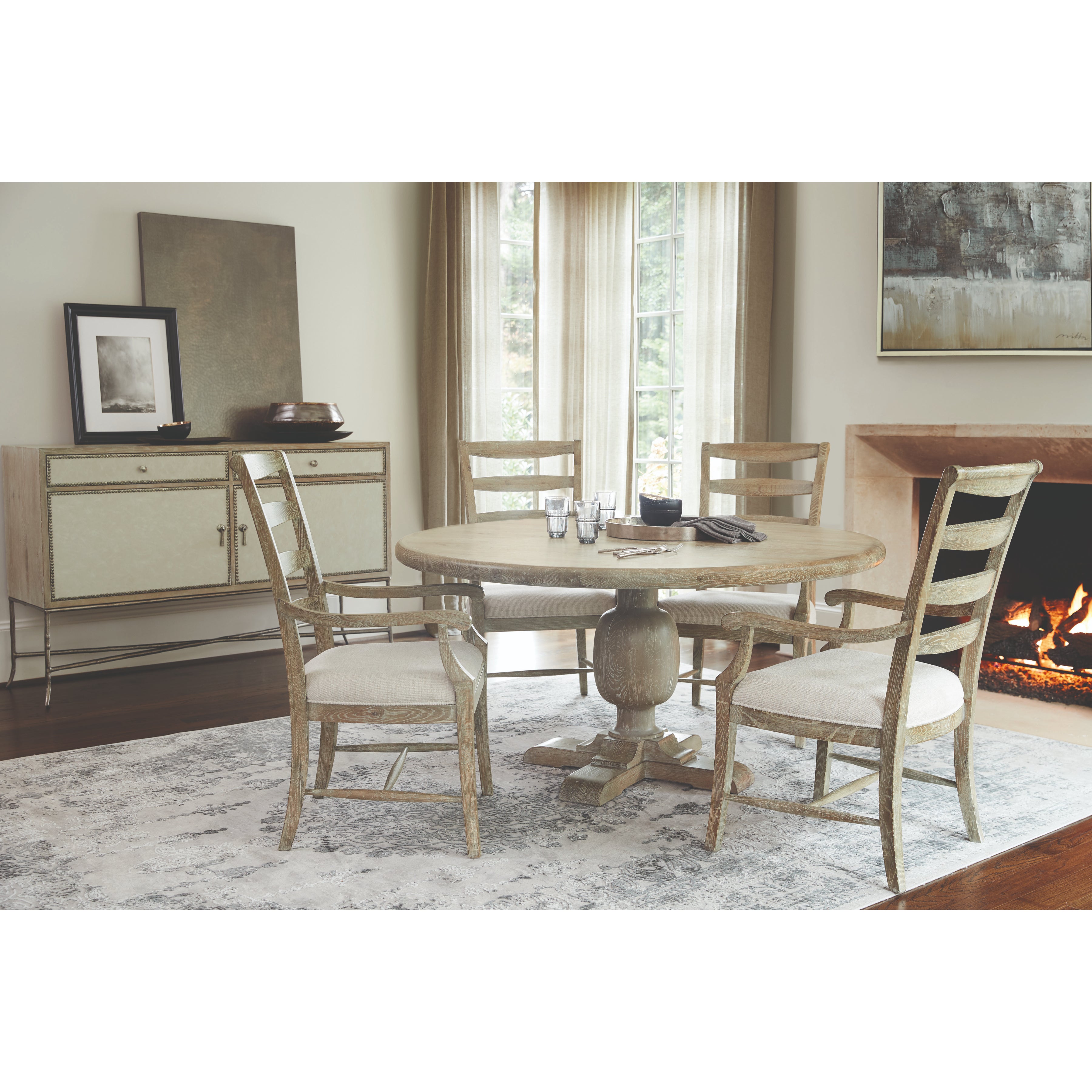 Rustic Patina Ladderback Side Chair in Sand Finish by Bernhardt
