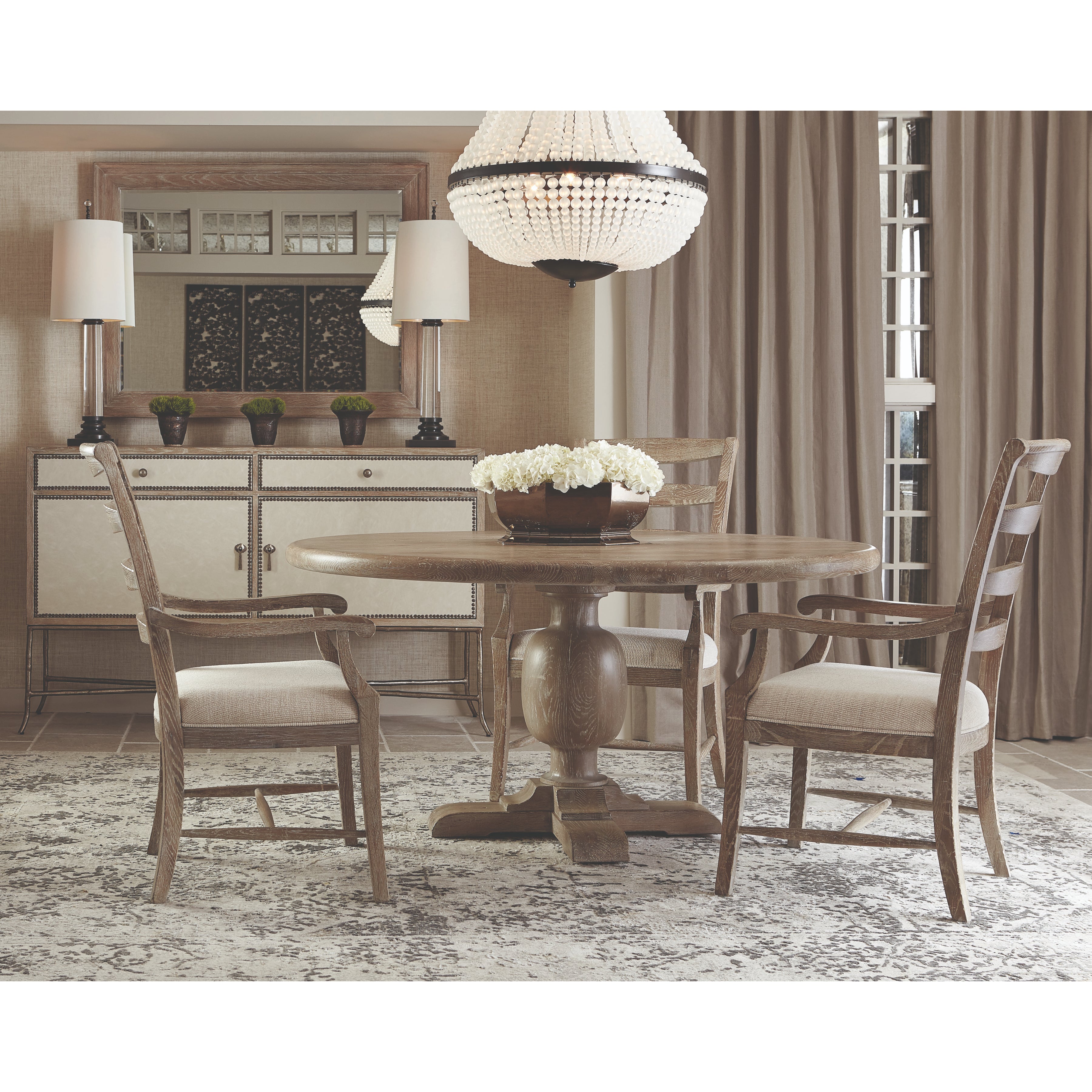 Rustic Patina Ladderback Side Chair in Sand Finish by Bernhardt