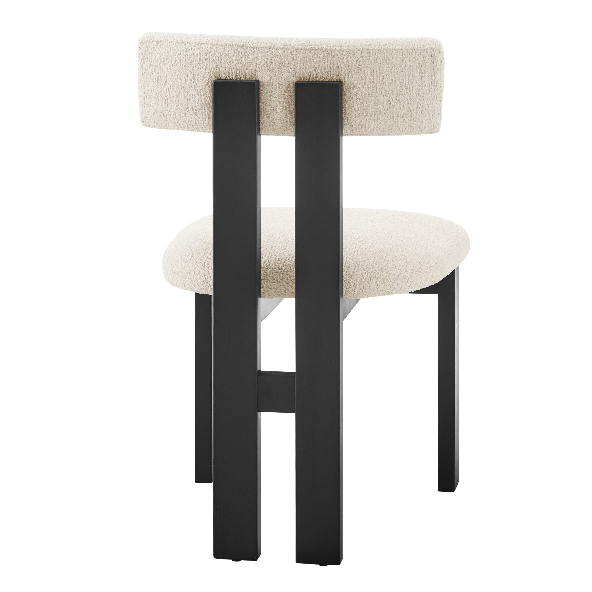 Hailey Boucle Dining Side Chair Black Frame - Set of 2