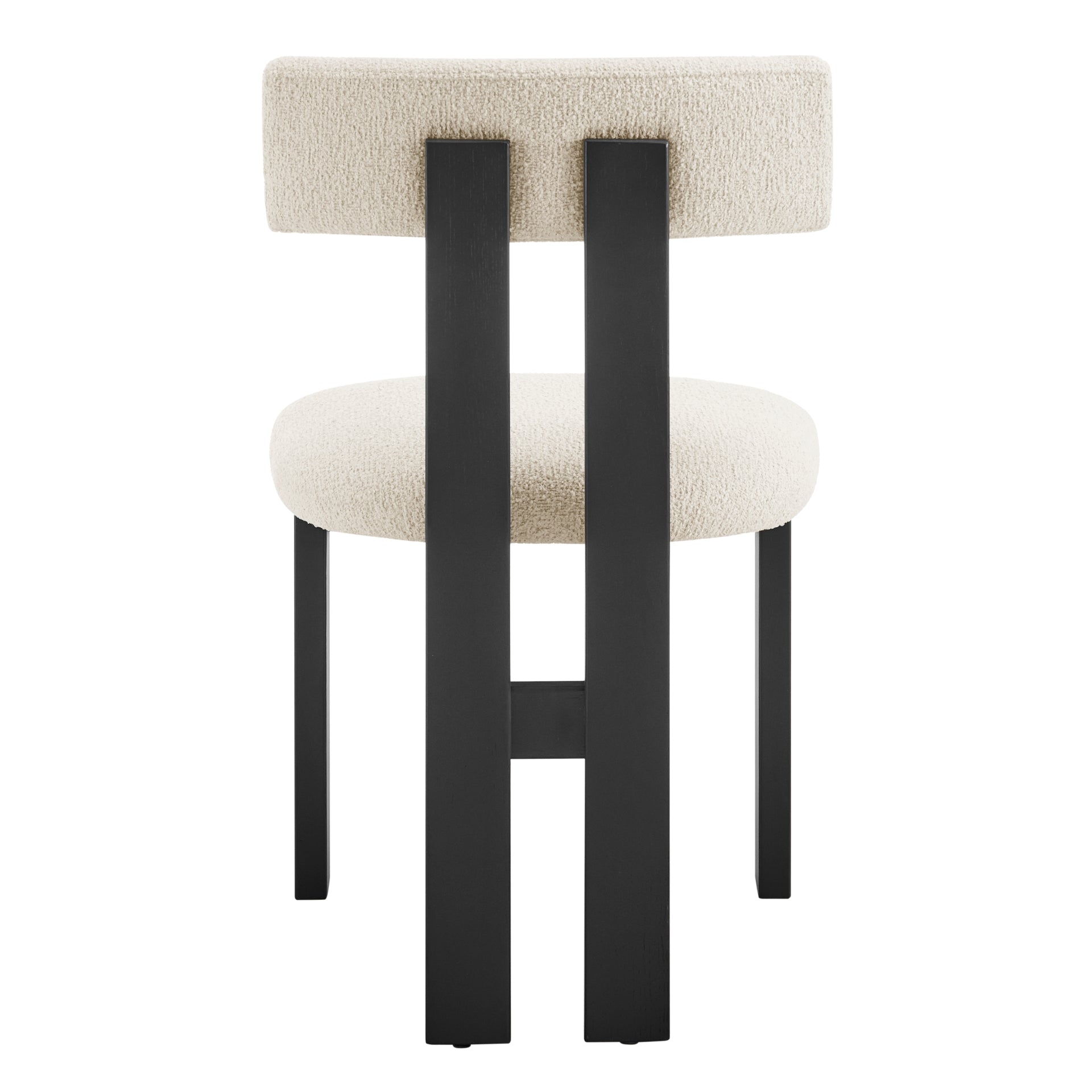 Hailey Boucle Dining Side Chair Black Frame - Set of 2