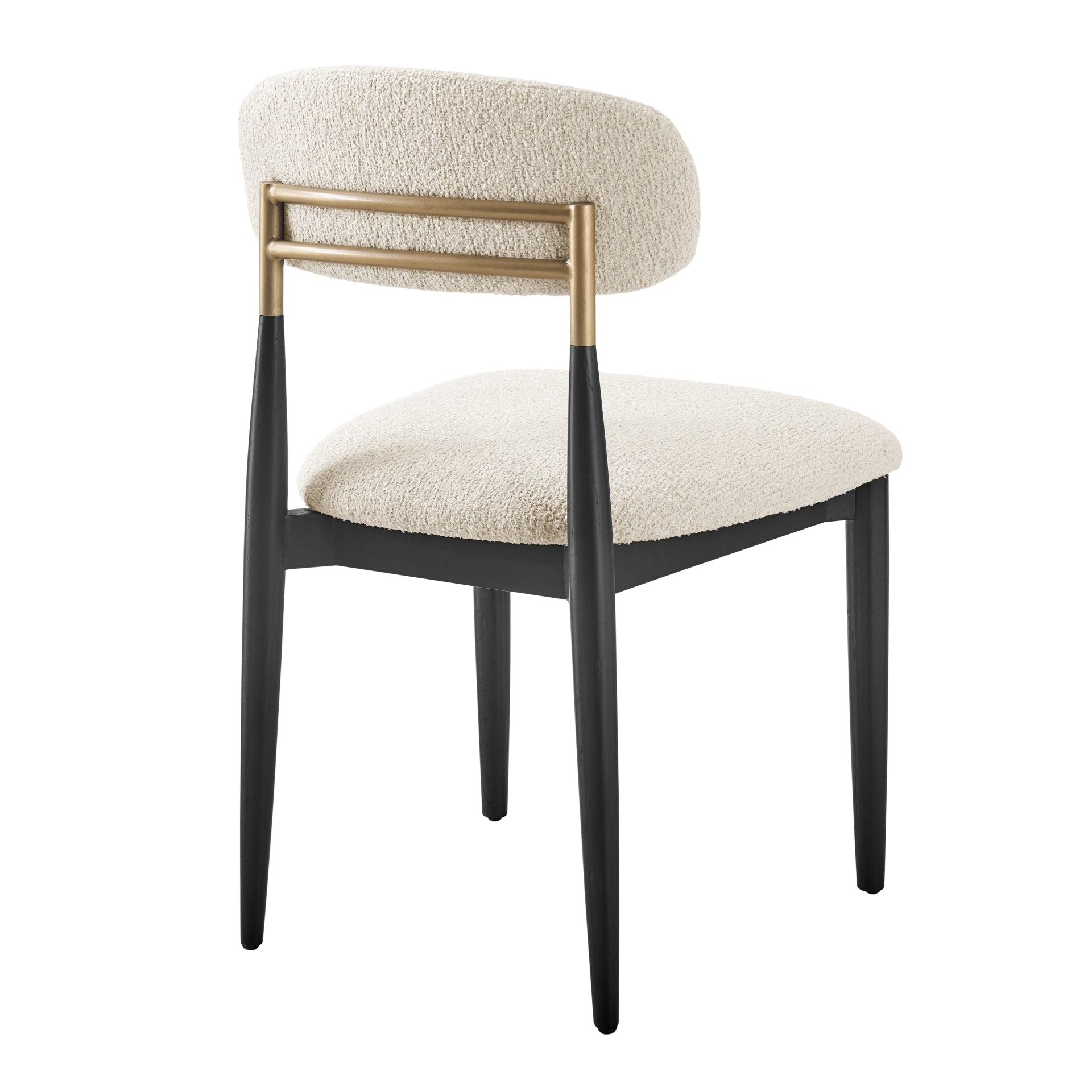 Verna Boucle Dining Side Chair Black Frame - Set of 2