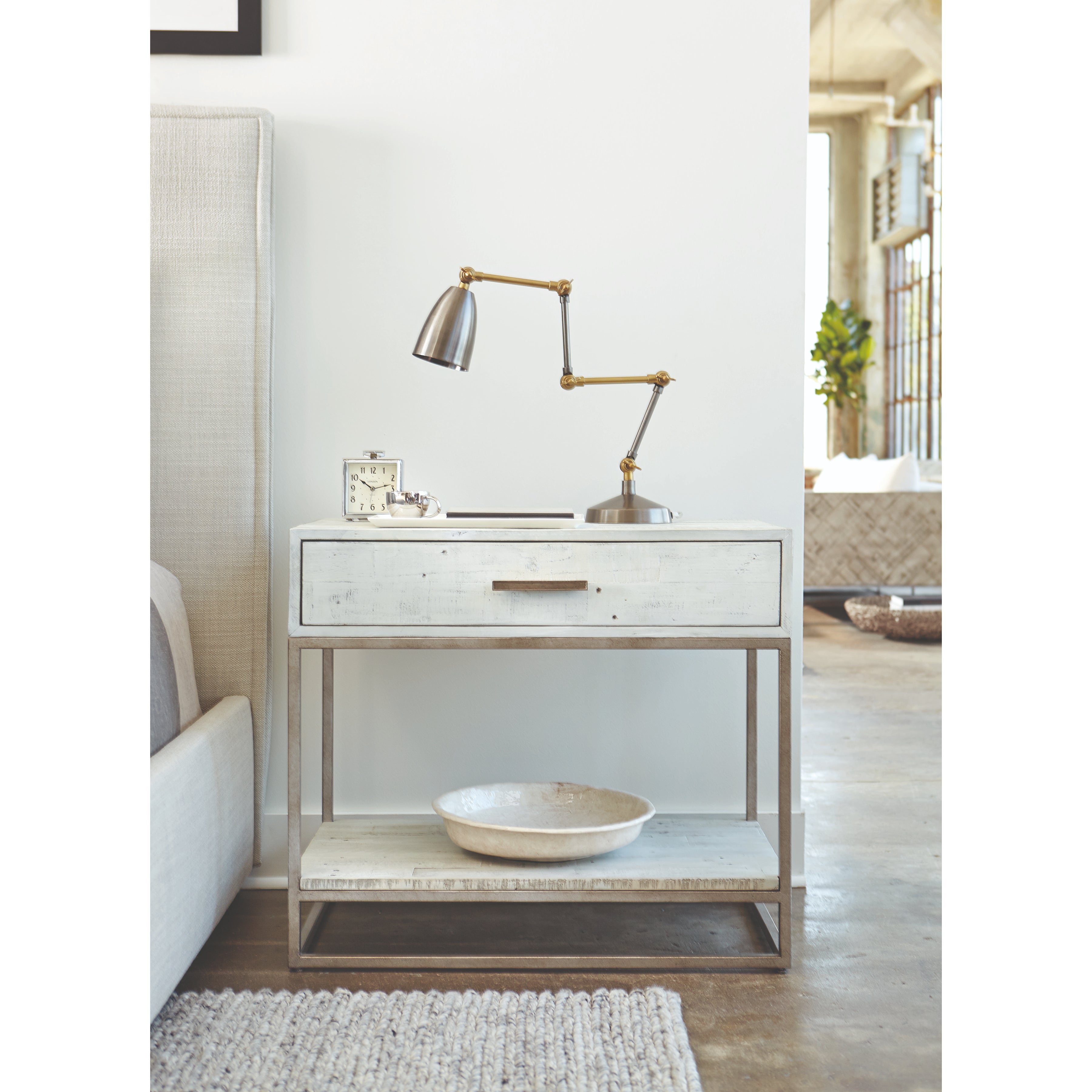 Alvar Nightstand in Brushed White by Bernhardt