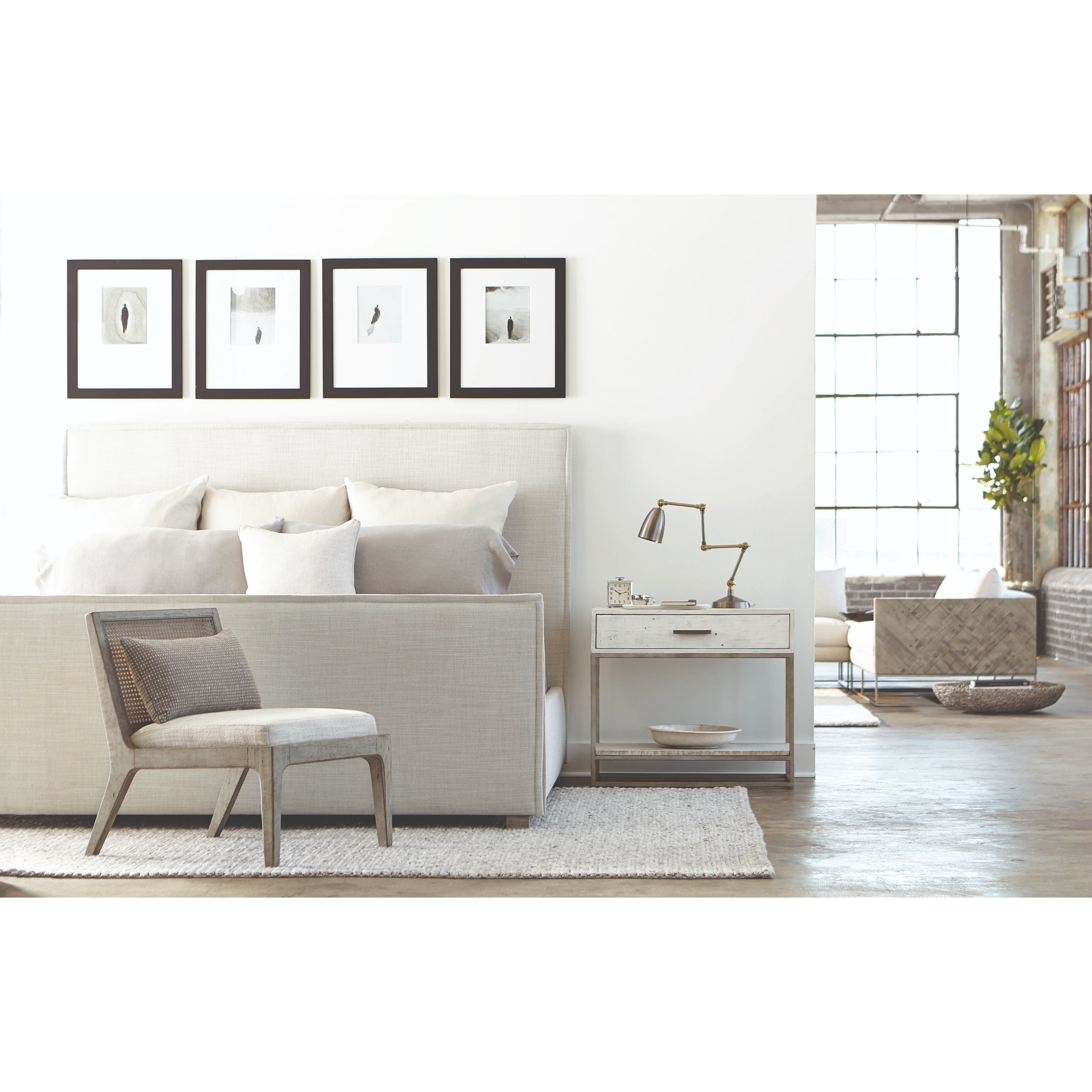 Alvar Nightstand in Brushed White by Bernhardt