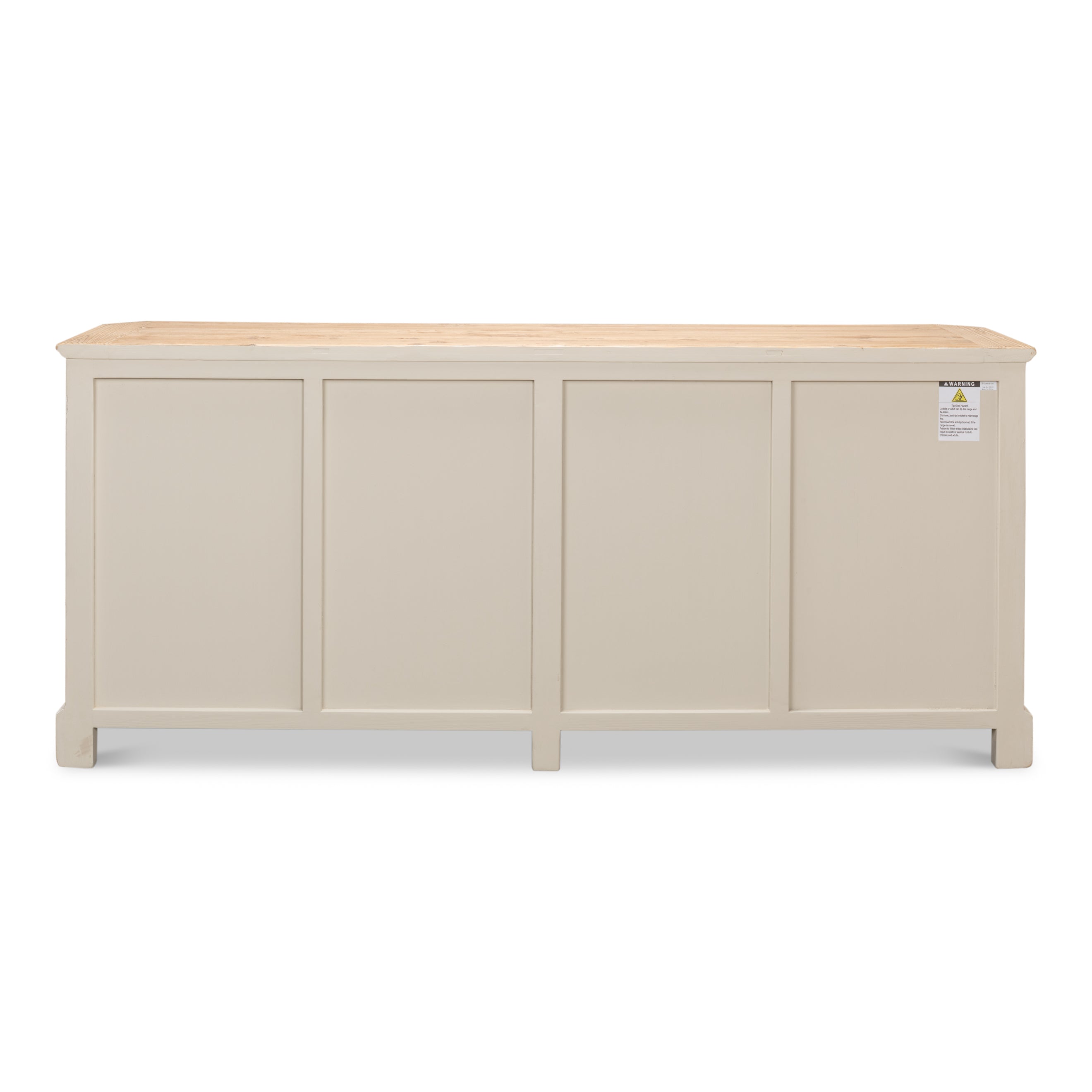 Antique Whitewash 4-Door Sideboard