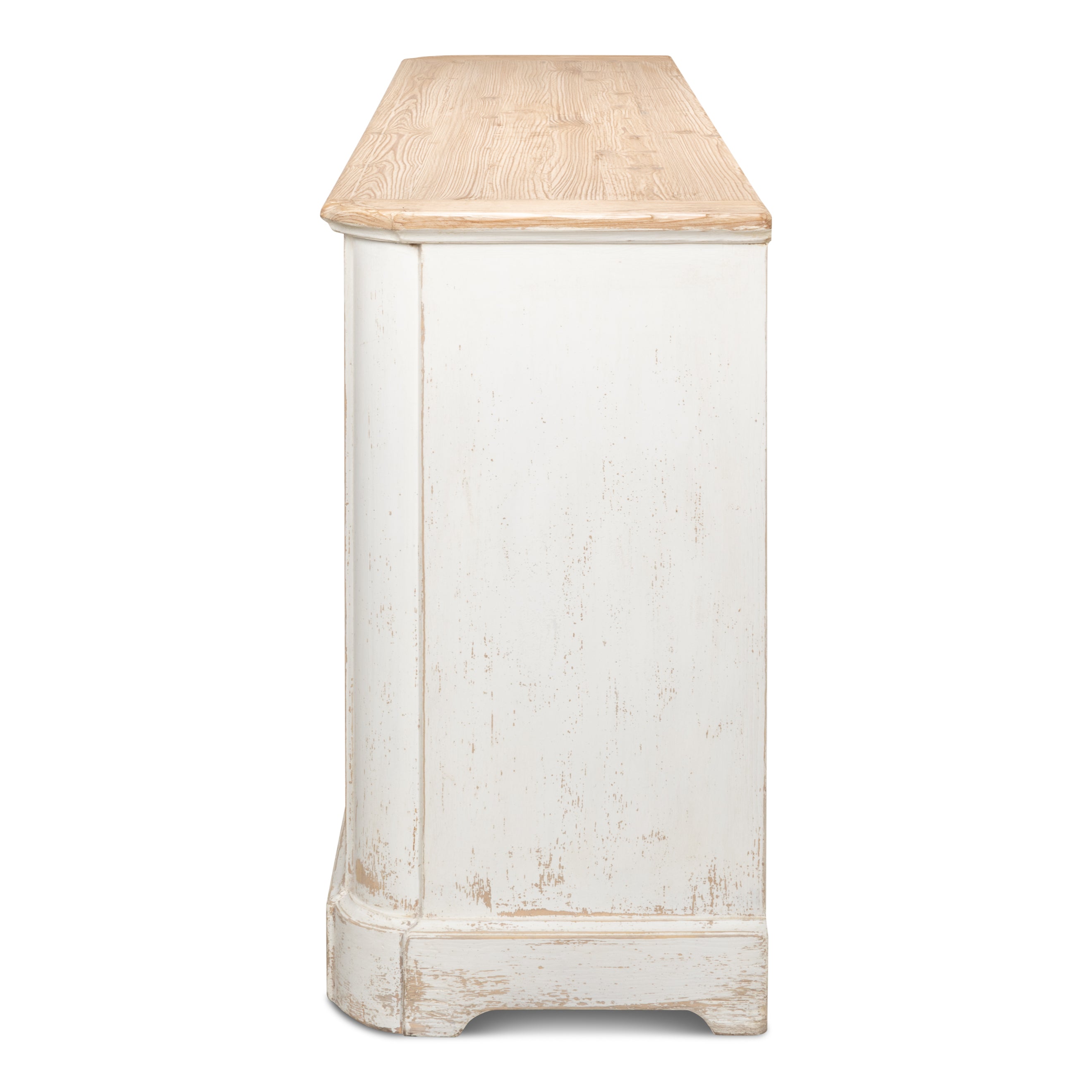 Antique Whitewash 4-Door Sideboard