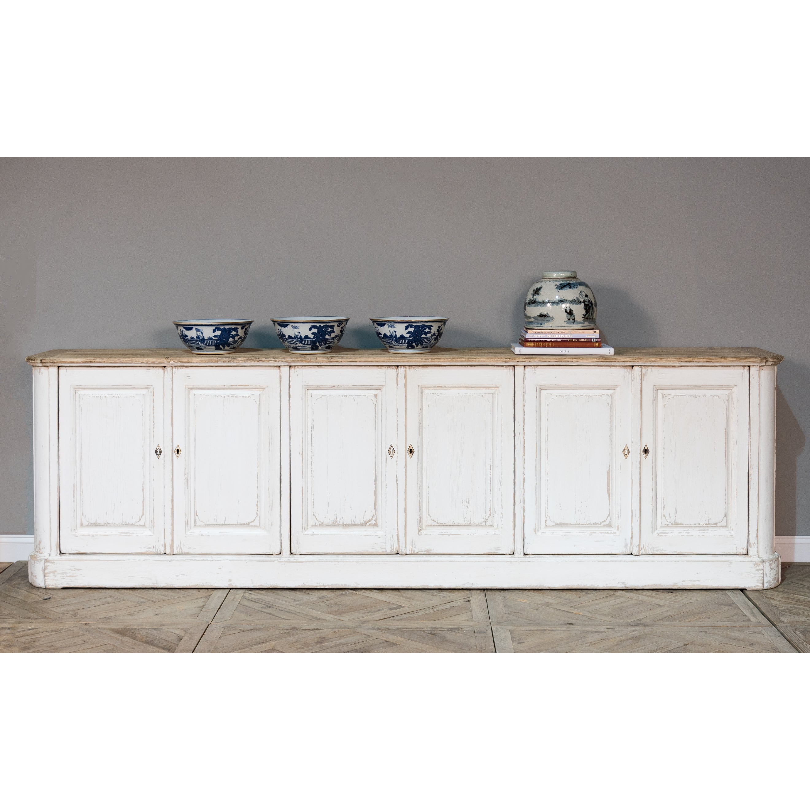 6 Door Sideboard Antique Whitewash