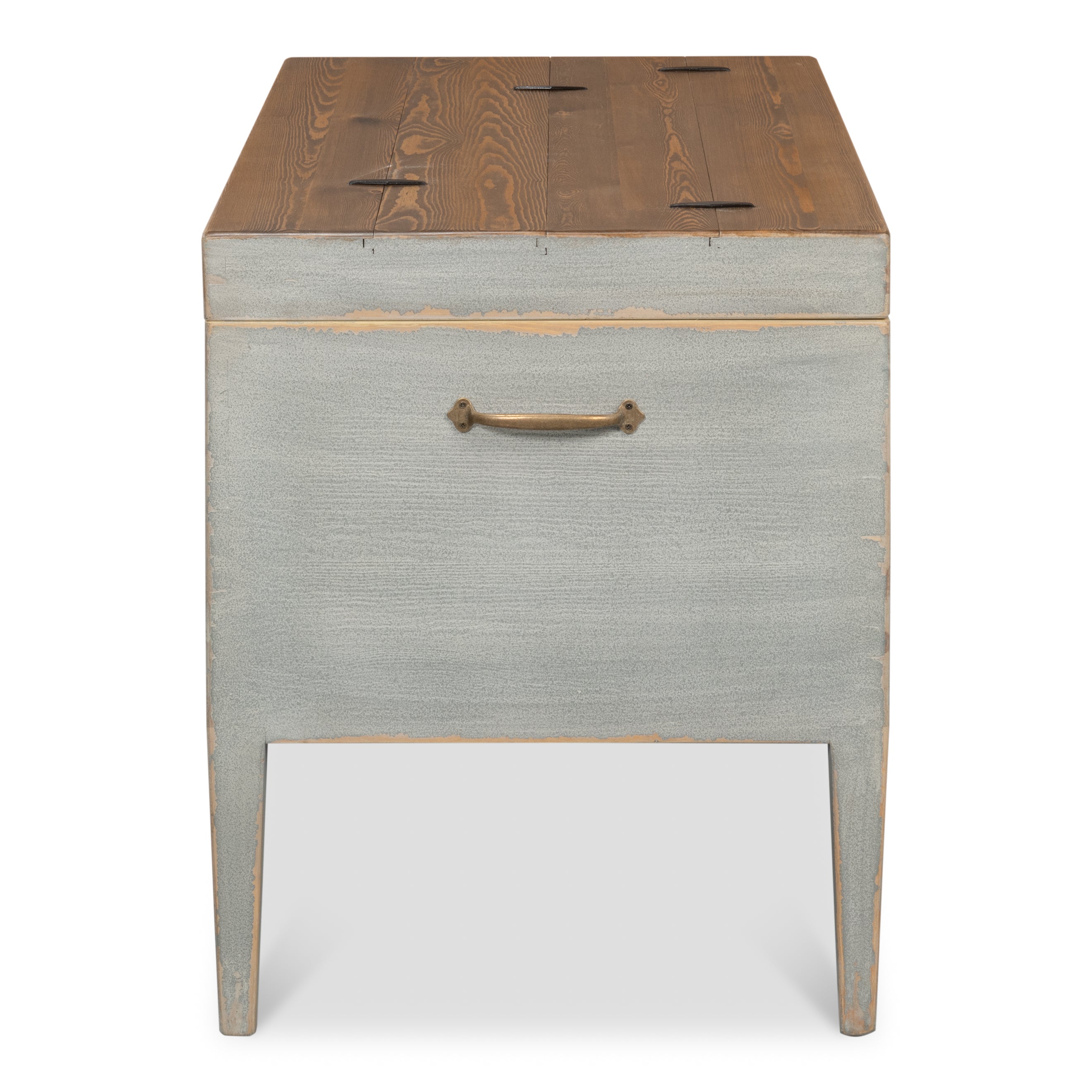 Trunk Side Table with Secret Storage