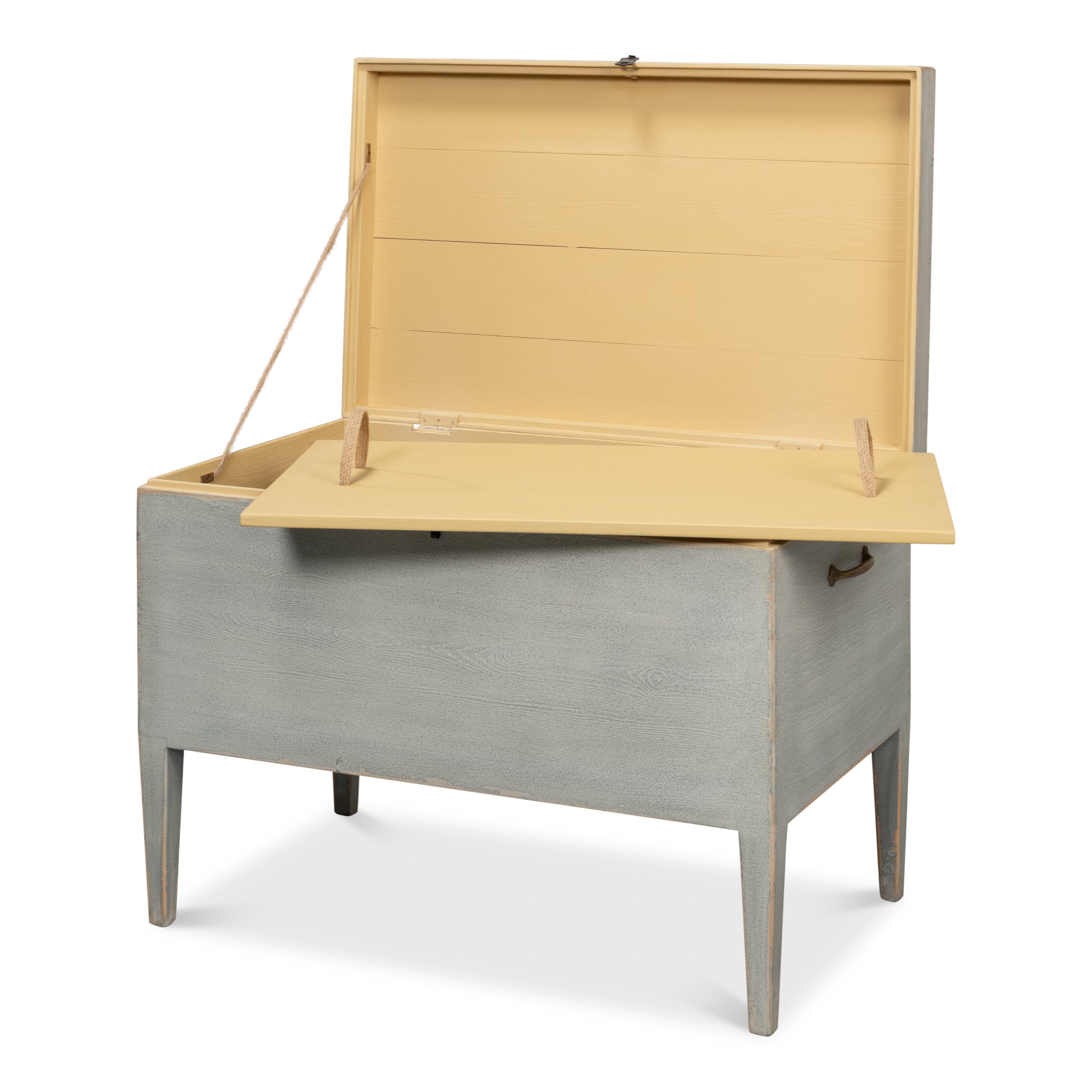 Trunk Side Table with Secret Storage